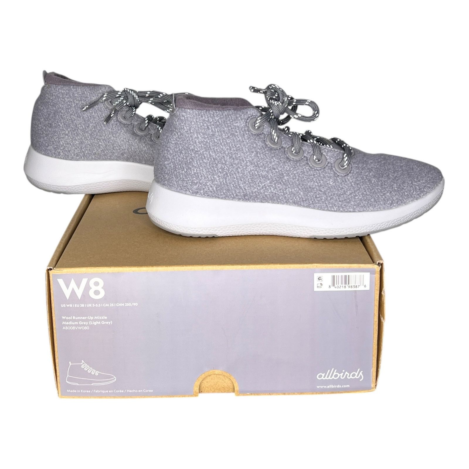 Allbirds Wool Runner-Up Mizzle Sneakers Weather-Resistant Lightweight Size US 8 / IT 38 - 7 Thumbnail