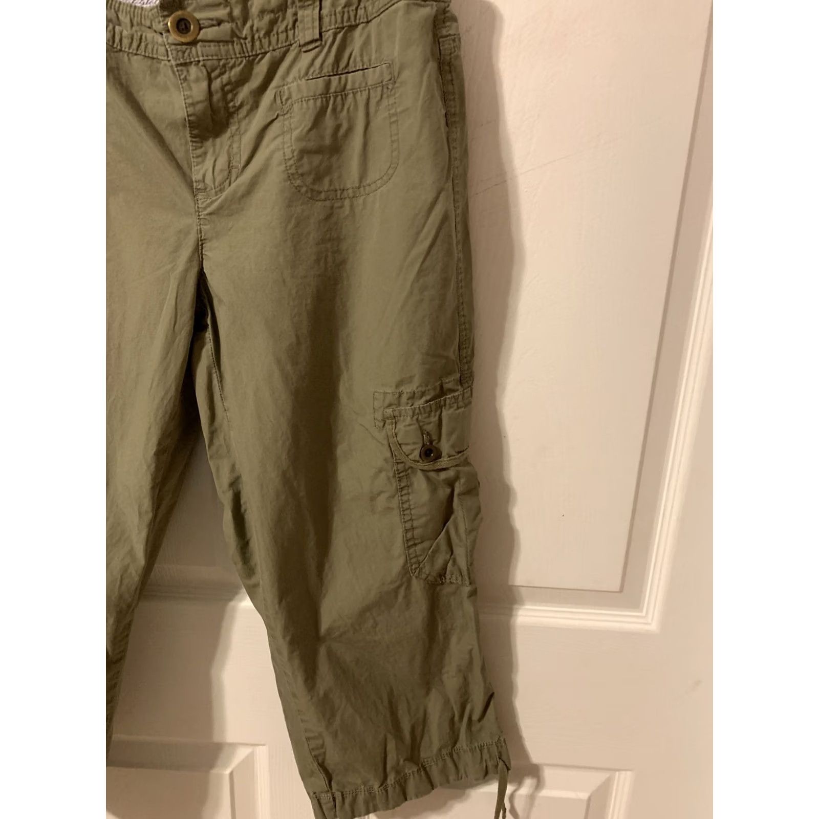 Tommy Hilfiger Tommy Hilfiger Womens Pants Cargo Outdoor Lightweight SZ 8 Green Cotton Regular Cargo Pants Size 30" / US 8 / IT 44 - 2 Thumbnail