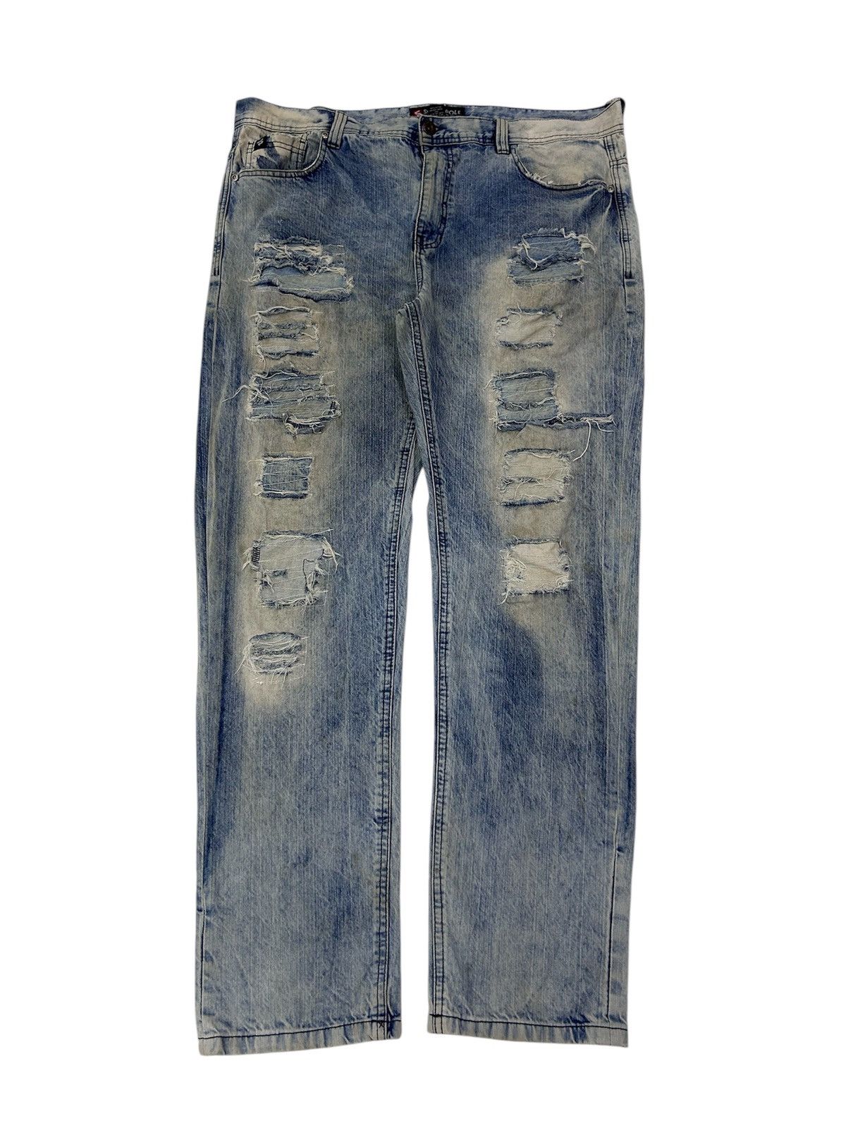Southpole × Vintage 💥Vintage Southpole Denim Distressed Blue Wash Jeans Size US 42 / EU 58 - 1 Thumbnail