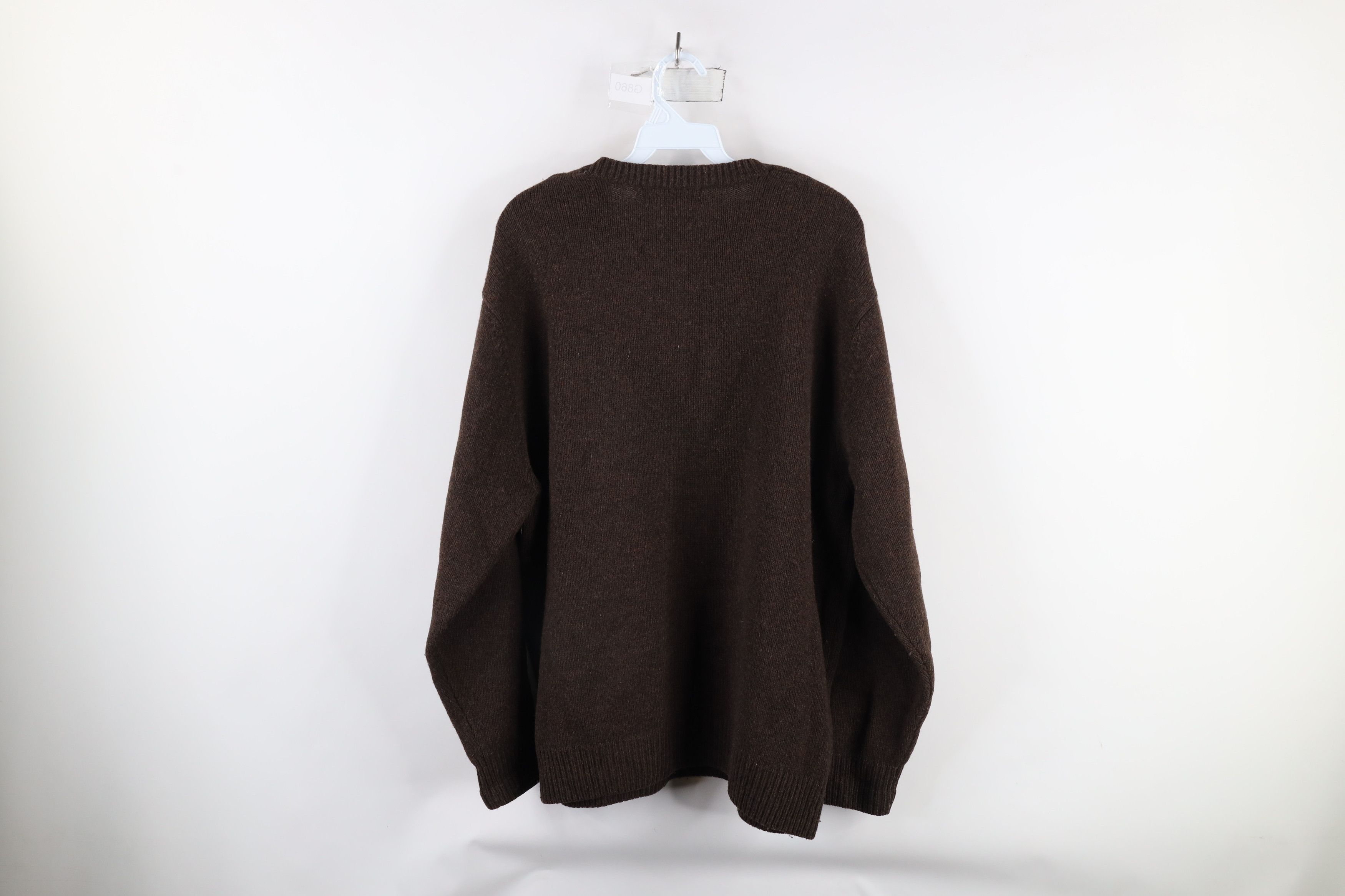 Cabelas × Vintage Vintage Cabelas Blank Wool Blend Knit Sweater Heather Brown Size US XL / EU 56 / 4 - 7 Thumbnail