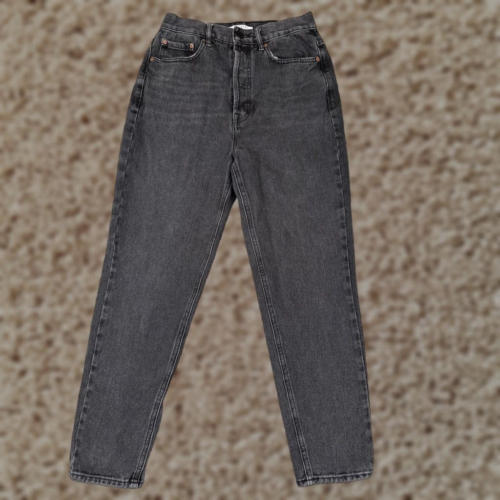 Pacsun VINTAGE PacSun Jeans Womens 2 Black High Rise Mom Tapered Leg Button Fly Denim 25x26 Size 26" / US 2 / IT 38 - 1 Thumbnail