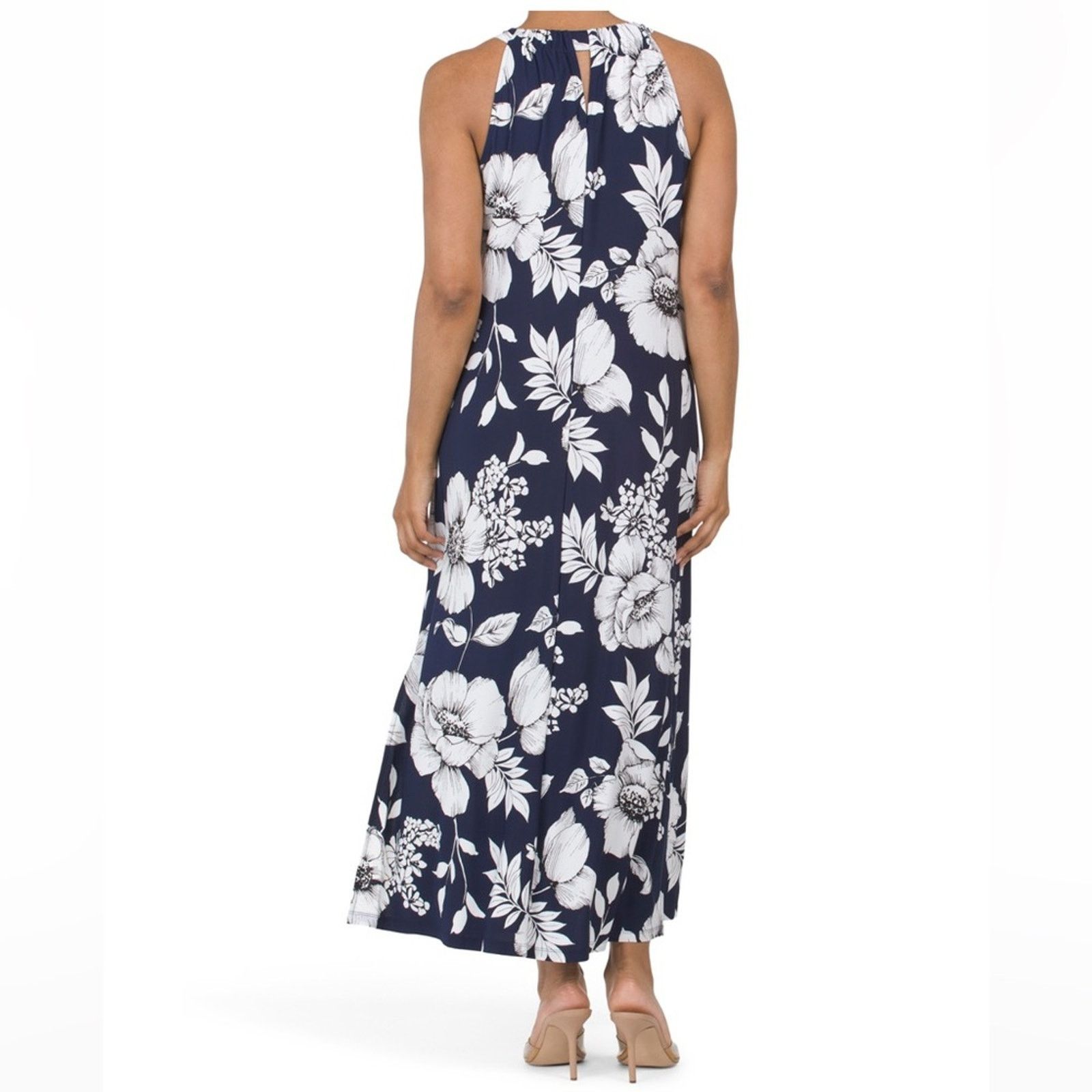 LAST PIECE ANNE KLEIN Milly Floral Halter Maxi Dress