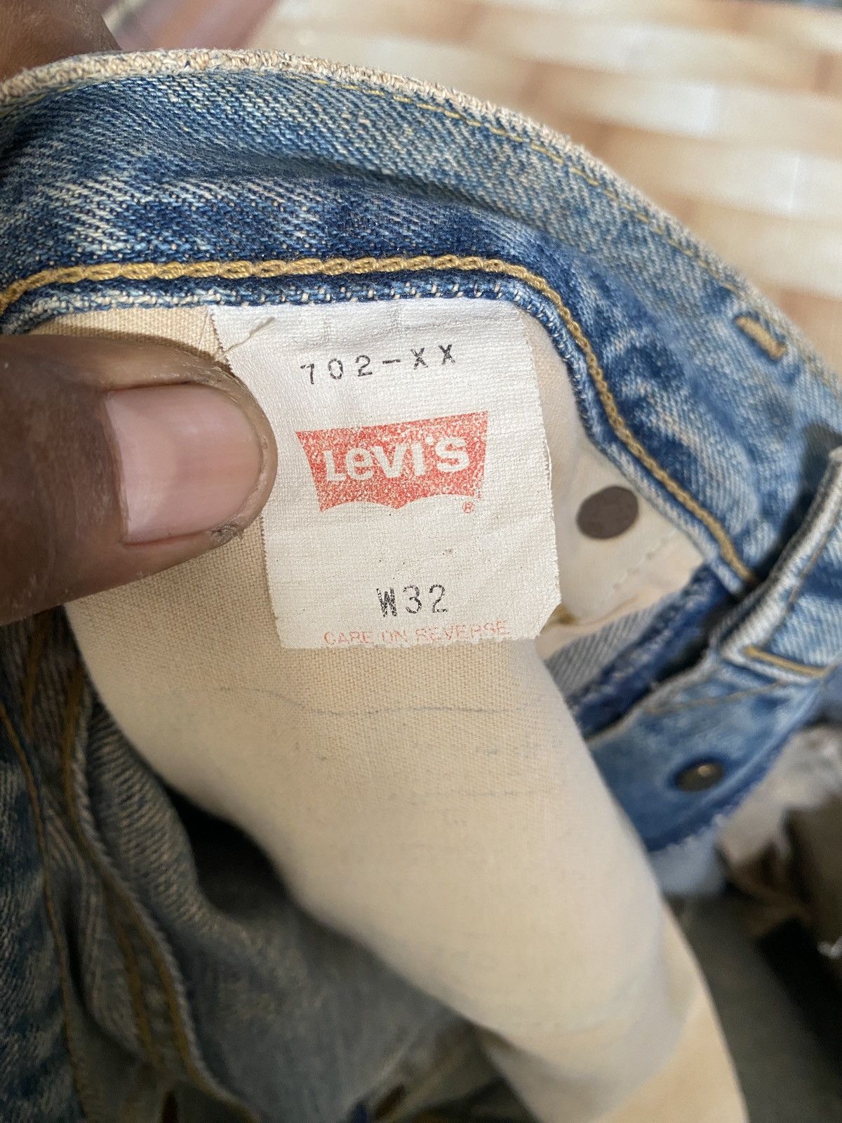 Levi's Vintage Clothing × Vintage Vintage levi’s big E buckle back denim Size US 31 - 7 Thumbnail