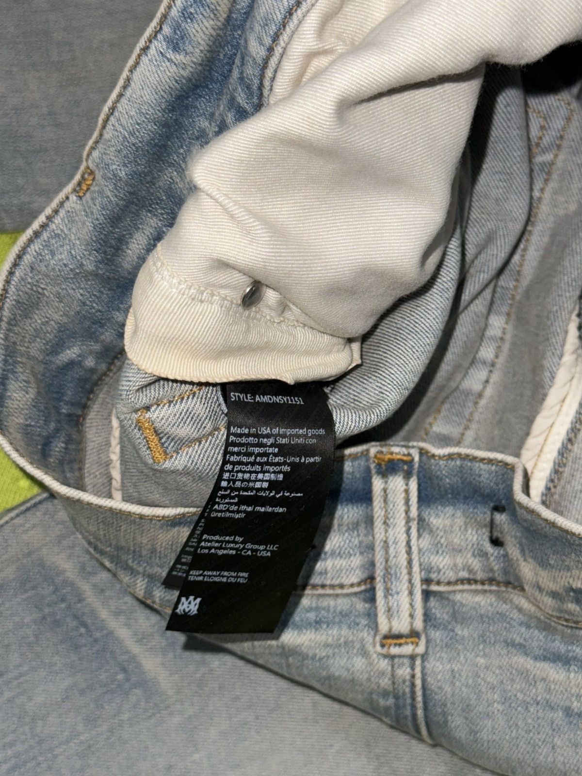 Amiri domino patch jeans 33