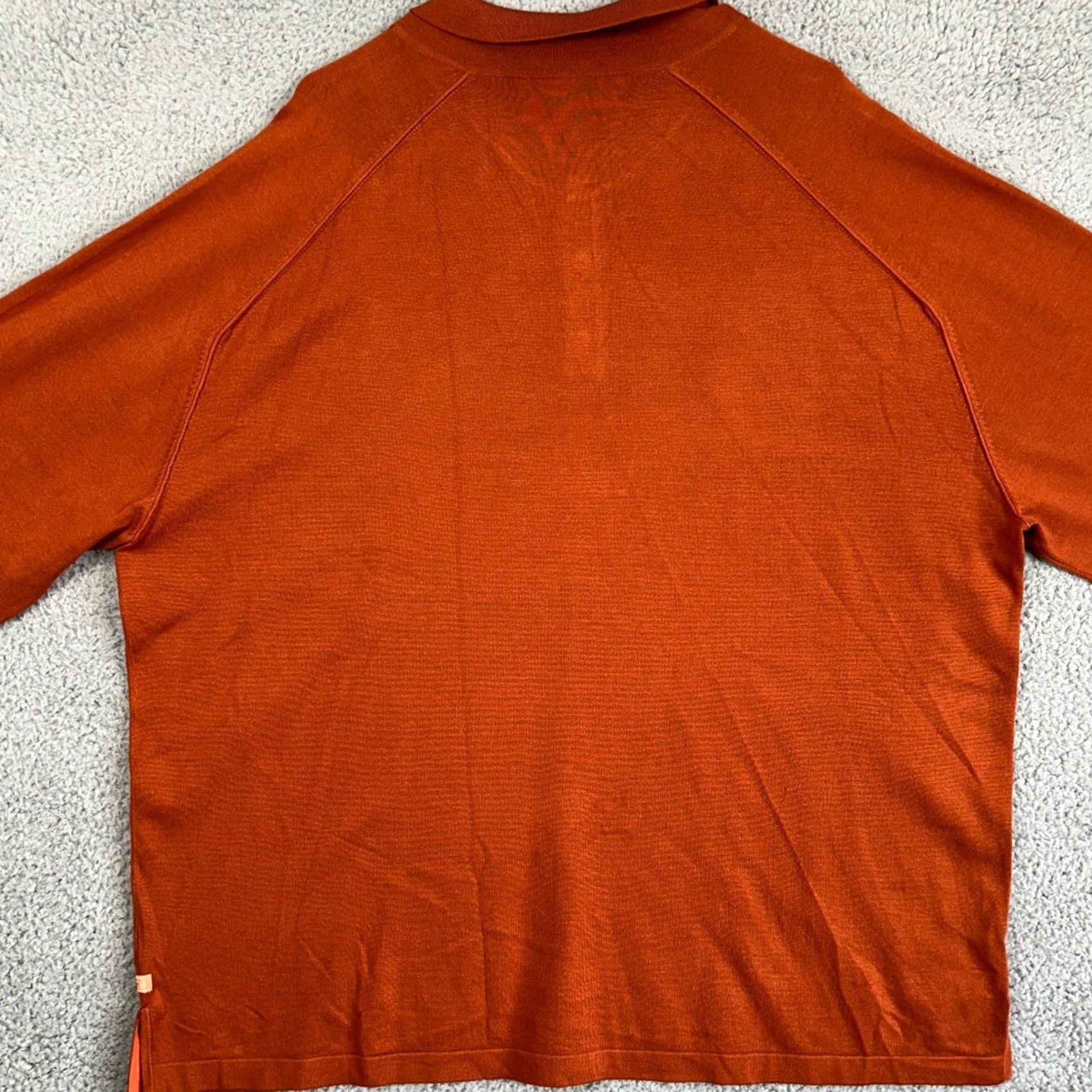 Tommy Bahama Tommy Bahama Silk Nylon Blend Sweater Polo Mens 2XL Orange Long Sleeve Outdoor Pullover Size US XXL / EU 58 / 5 - 3 Thumbnail
