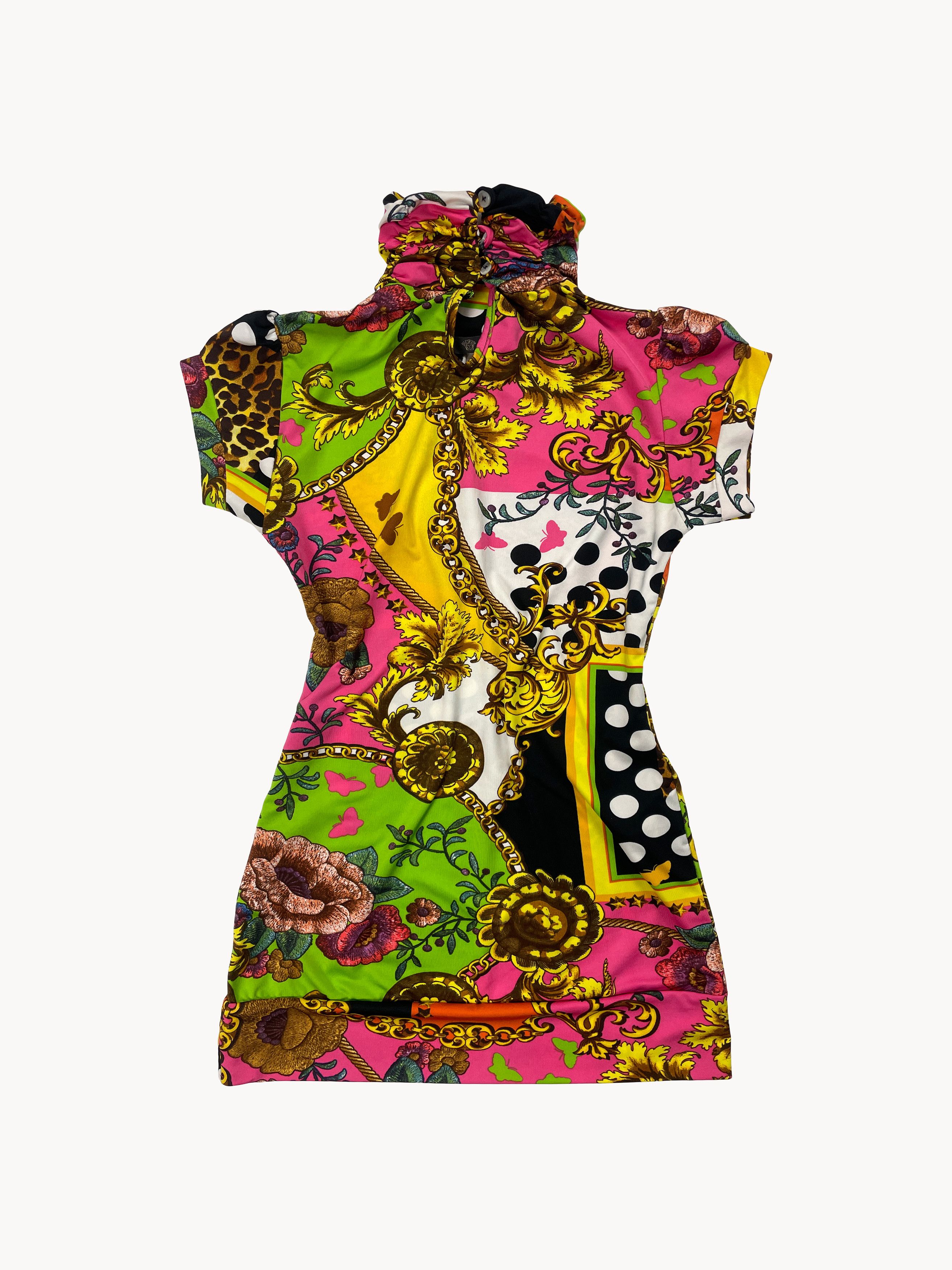 Versace Archival Versace Tribute Collection Collage Mini Dress IT 38 Size XS / US 0-2 / IT 36-38 - 1 Thumbnail