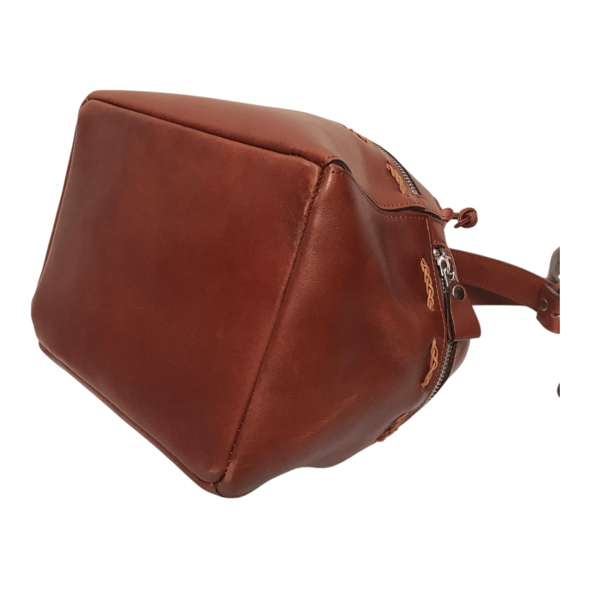 Leather A.Y.A Classic Heritage Leather Bucket Bag Size ONE SIZE - 9 Thumbnail