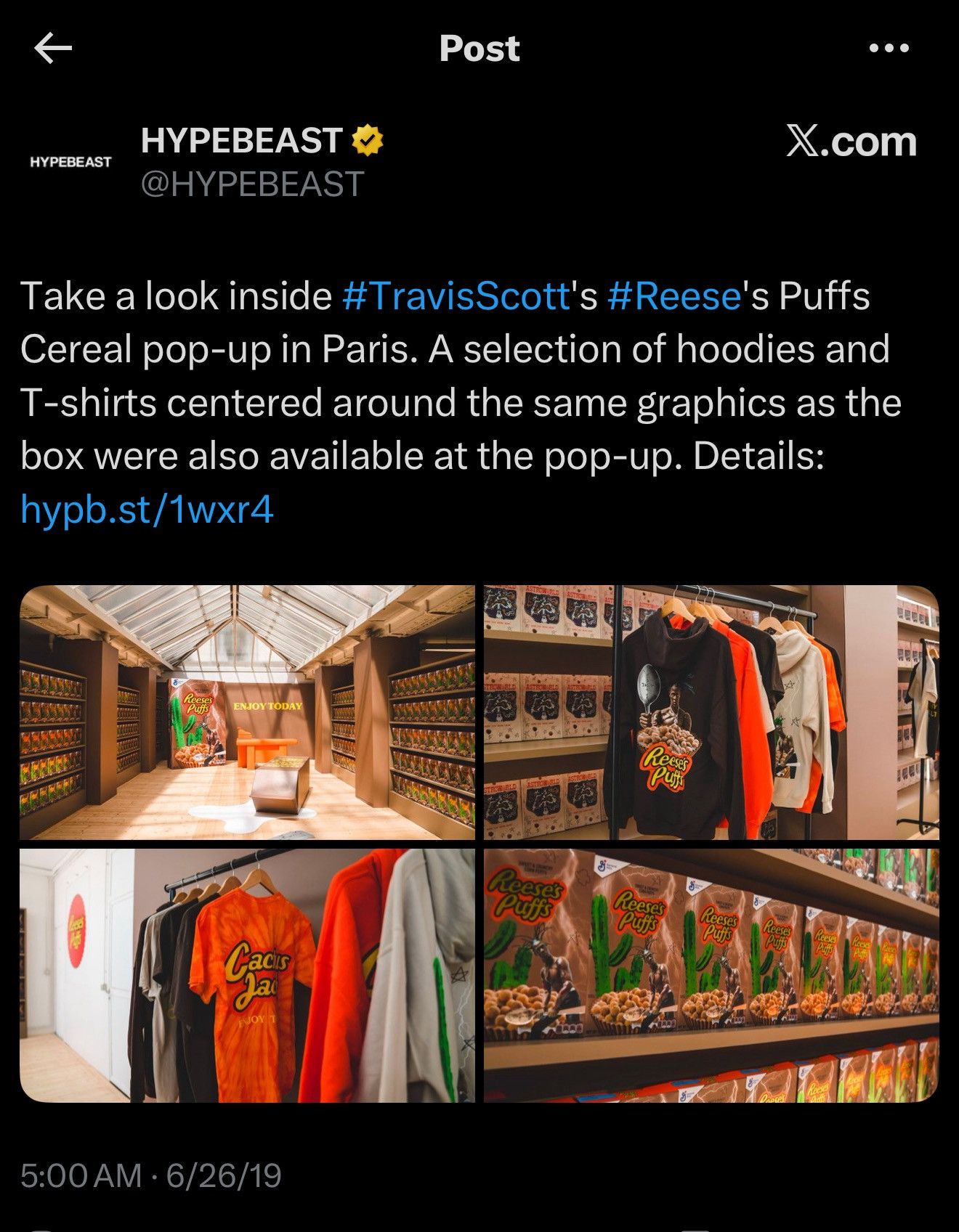 Travis Scott XL Travis Scott Reese's Puffs Orange Hoodie Cactus Jack Size US XL / EU 56 / 4 - 22 Thumbnail