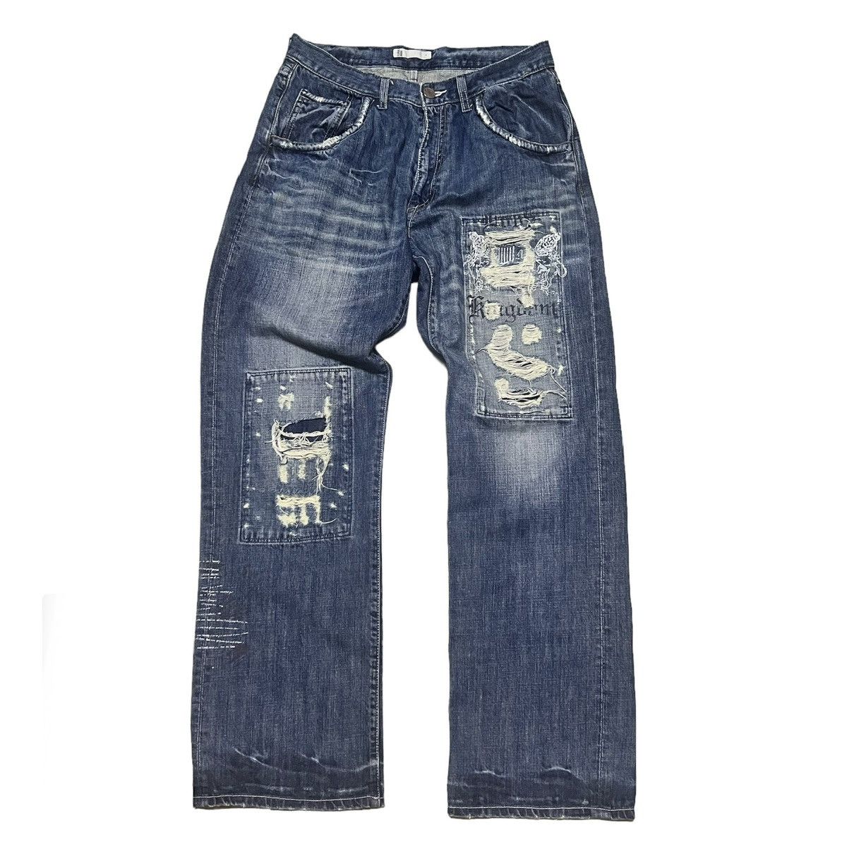 Global Work Global Work Distressed Denim Jeans Size US 31 - 1 Thumbnail