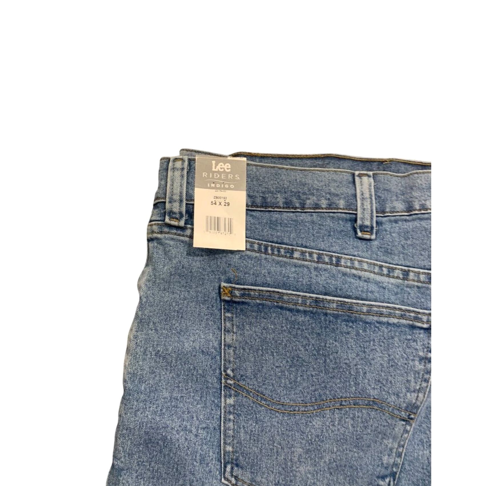 Lee Lee Riders Indigo Jeans Denim 54 x 29 Mens Straight Leg Pants 67% cotton 32% polyester 1% spandex ZB00193 Regular Inseam 29 in Dress Pants Men Size US 38 / EU 54 - 2 Thumbnail