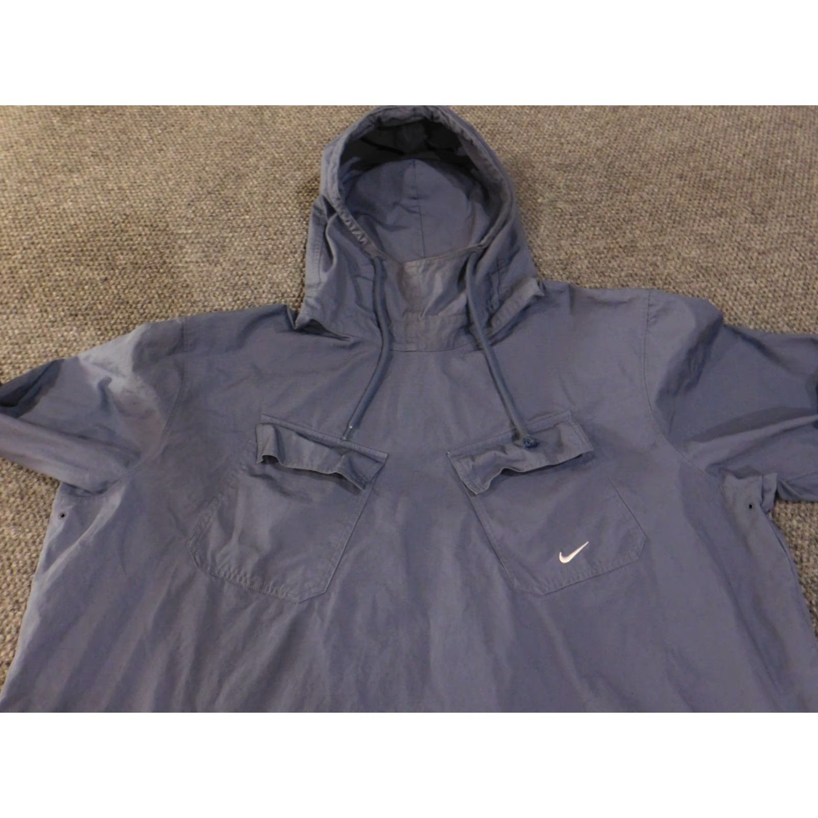 Nike Nike Pullover Jacket Womens XL Blue Hooded Utility Pockets Lightweight Swoosh Size XL / US 12-14 / IT 48-50 - 7 Thumbnail