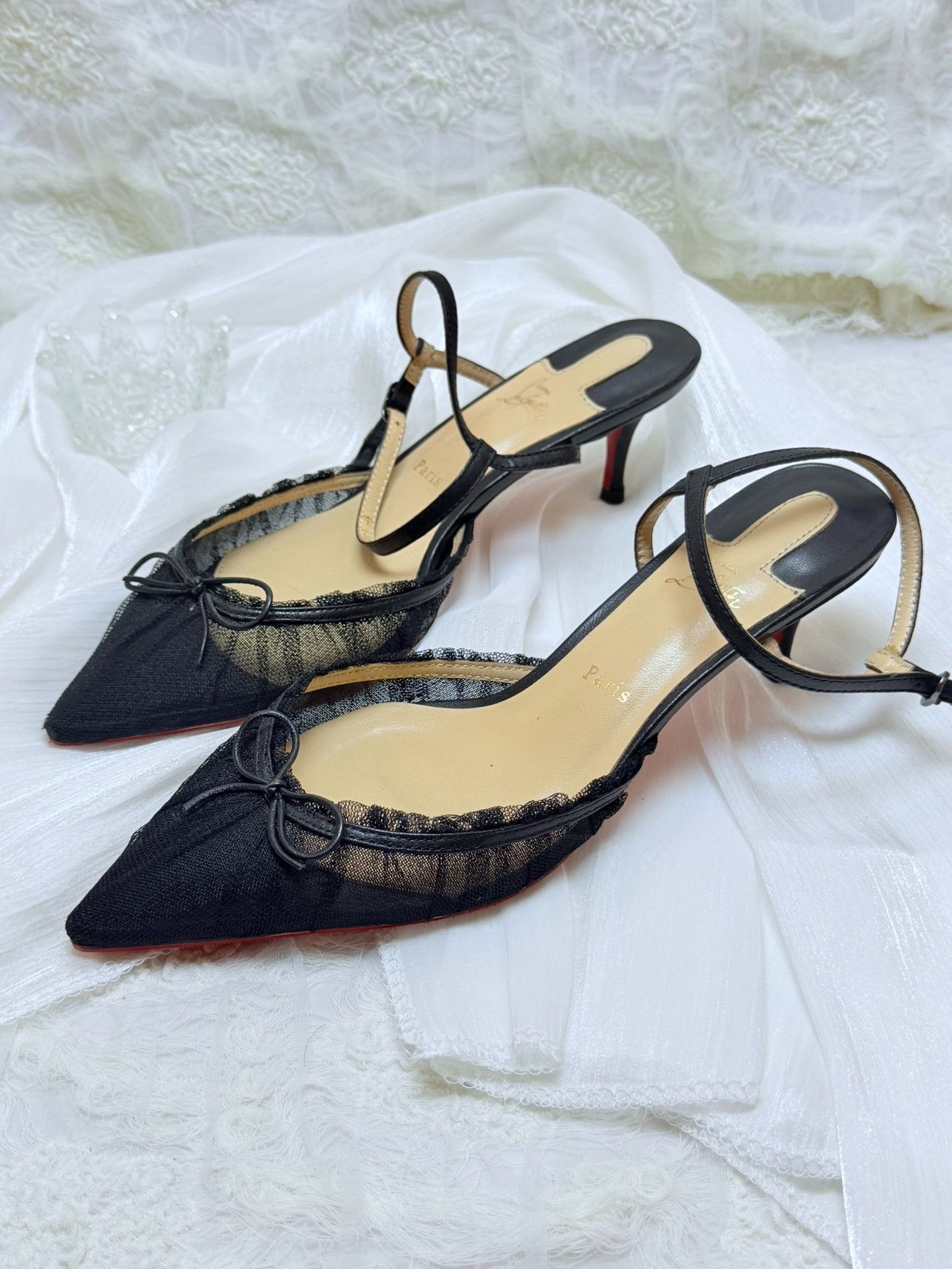 Christian Louboutin Christian Louboutin Black Sandals us_8 Women Size US 8 / IT 38 - 1 Thumbnail