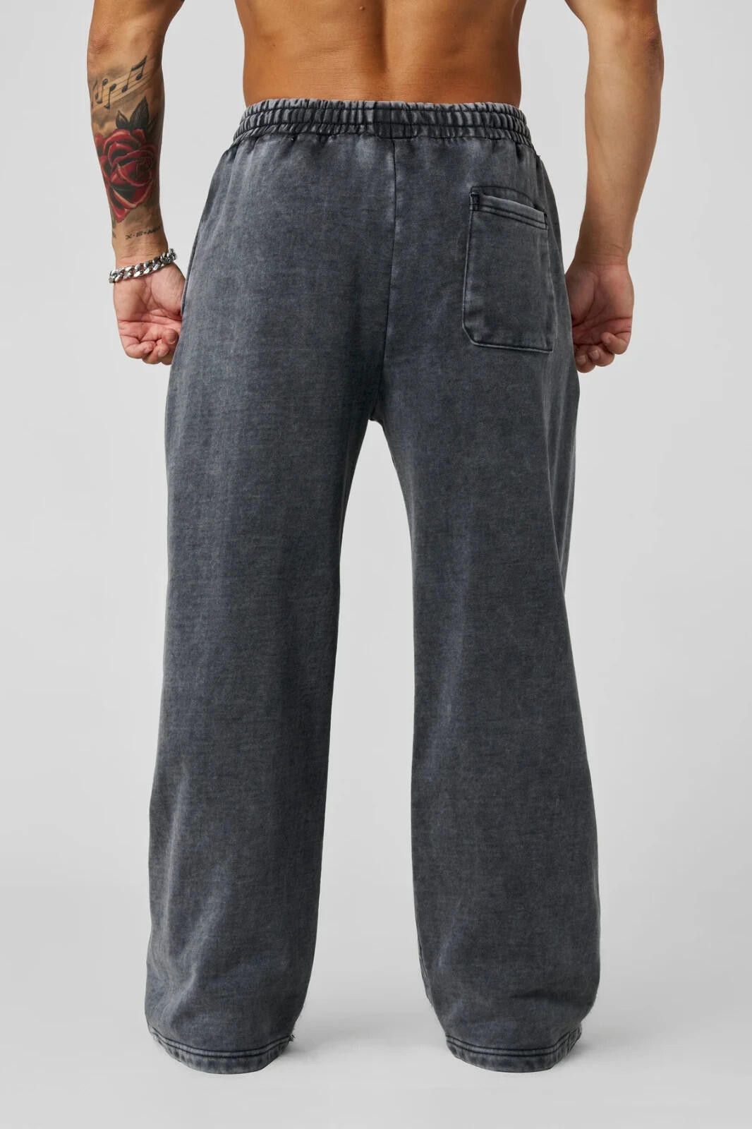 YoungLA YoungLA Mens Large Dark Grey Wash Elevated Essentials Baggy Size US 34 / EU 50 - 3 Thumbnail
