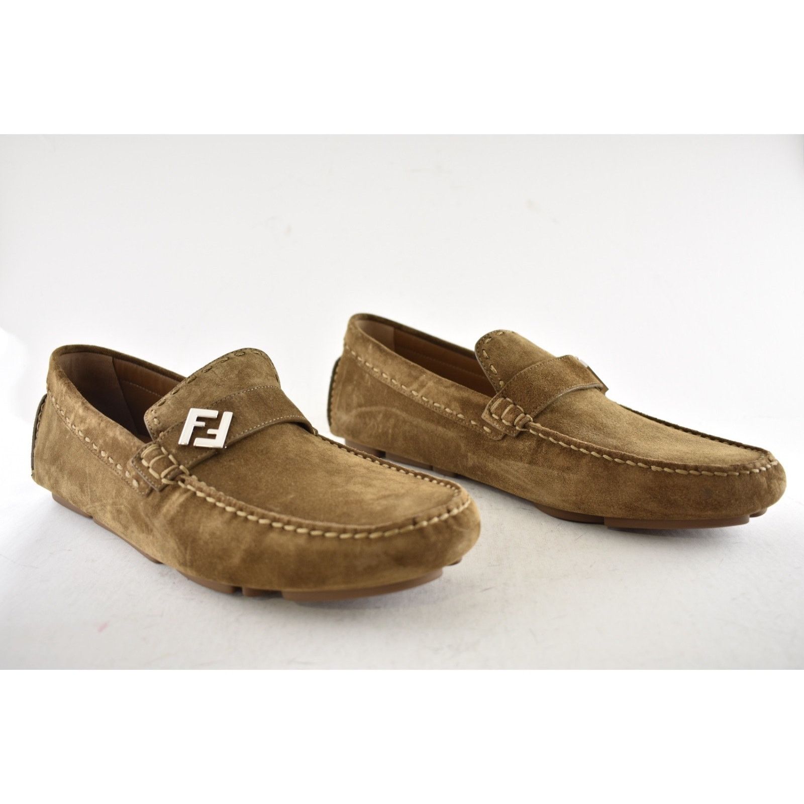 Fendi Fendi Driver Crosta Suede Brown Loafer Slip On US 12 Size US 12 / EU 45 - 4 Thumbnail