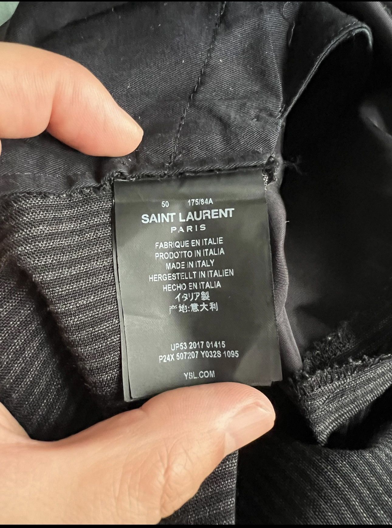 Saint Laurent Paris Saint Laurent black and white striped trousers Size 50S - 4 Thumbnail