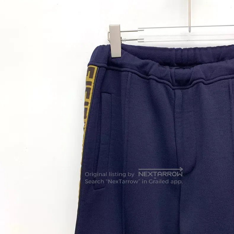 Fendi Fendi Dark Blue Side Double F Logo Wool Casual Trousers Size 30" / US 8 / IT 44 - 3 Thumbnail
