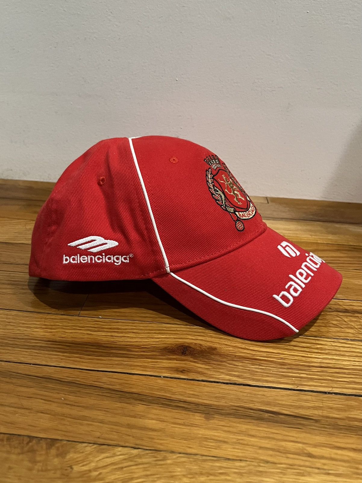 Balenciaga 2024 Soccer Crest Milan Paneled Cap (L) Size ONE SIZE - 2 Thumbnail