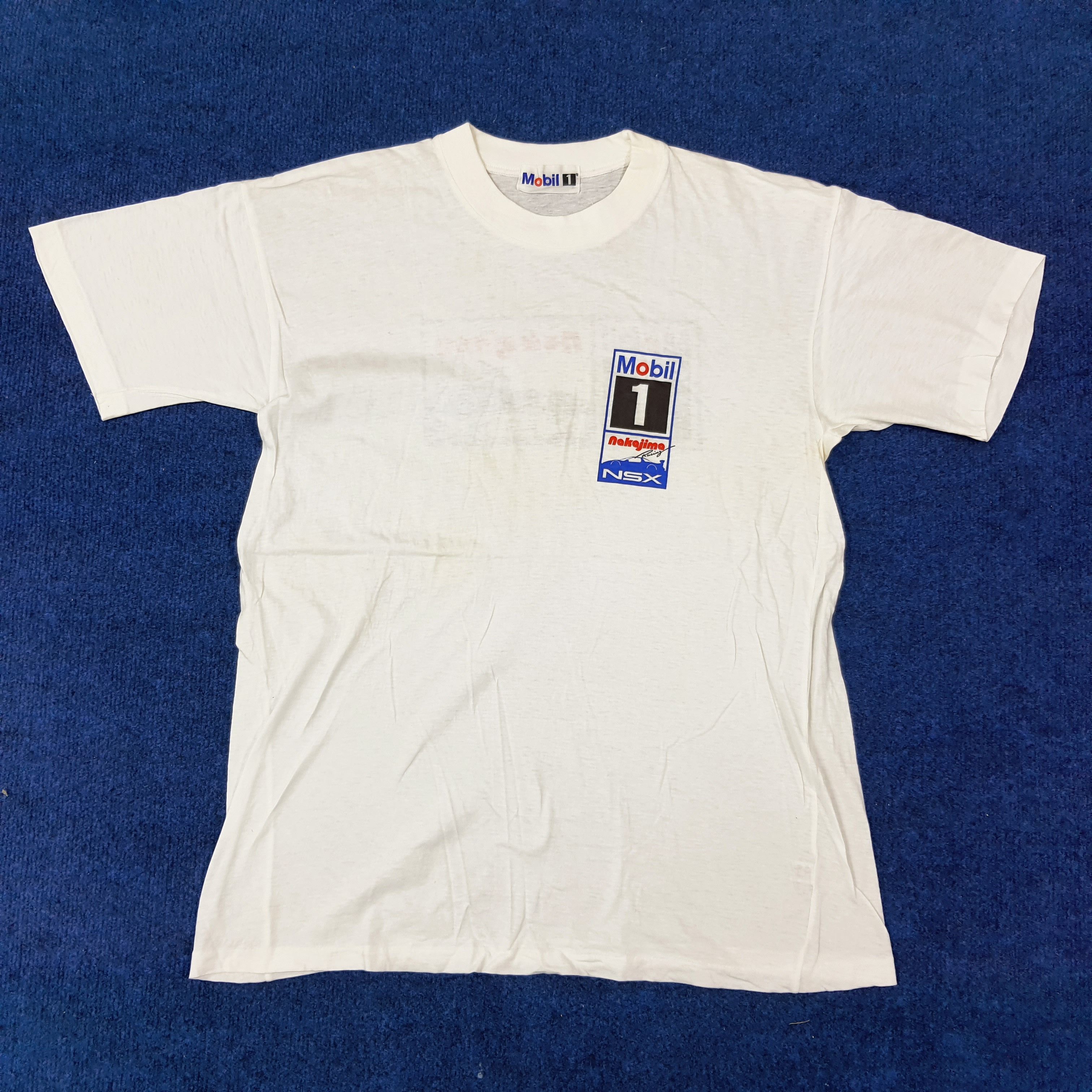 Other Vintage Mobil 1 Nakajima NSX Motorsports Tshirt C239N39 Size US M / EU 48-50 / 2 - 3 Thumbnail