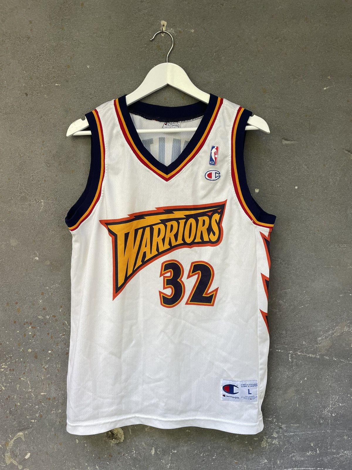image of Vintage Golden State Warriors Jersey Champion Nba 32 Smith in White, Men's (Size Large)