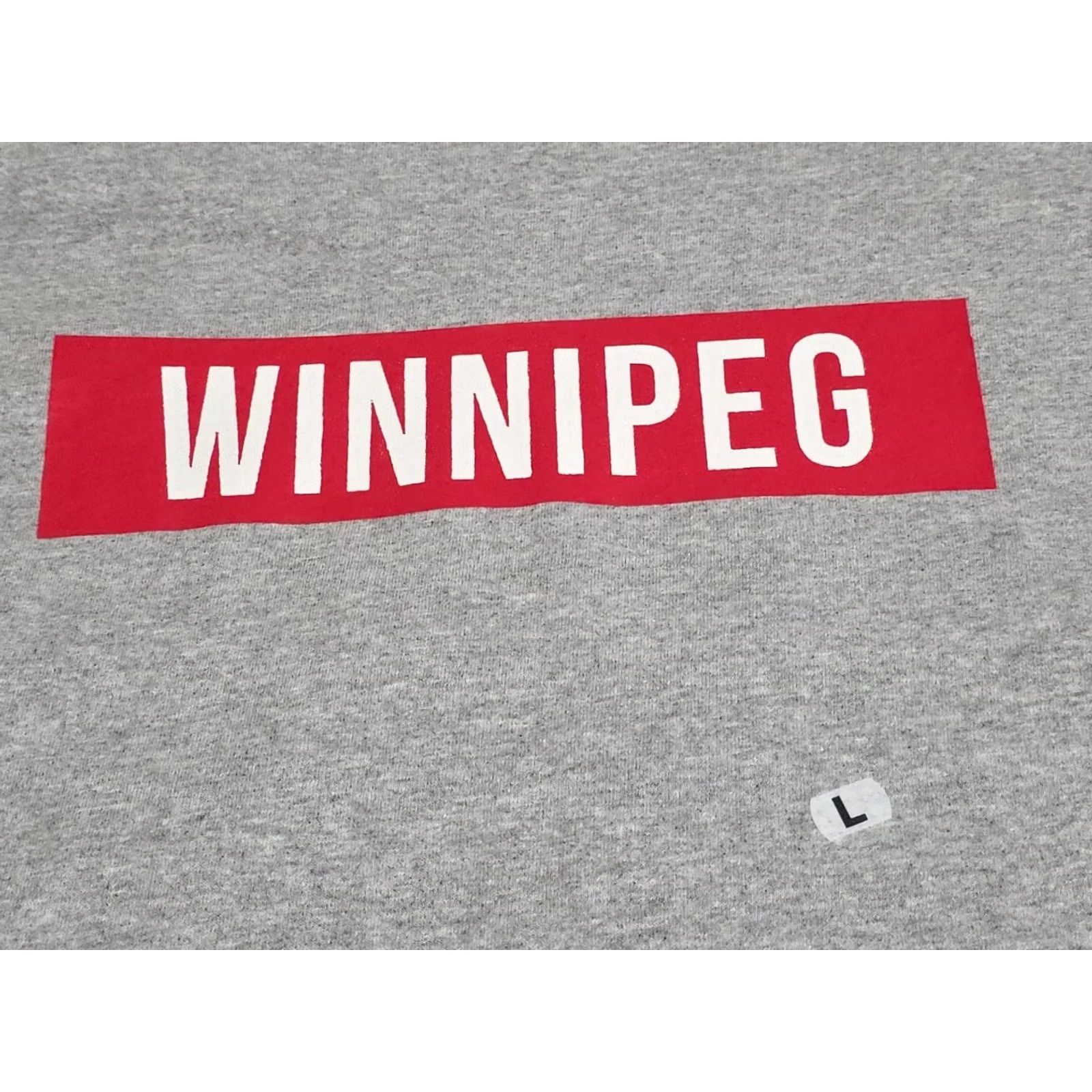 Gildan Gildan T-Shirt Winnipeg Box Logo Light Heather Gray Crew Neck Short Sleeve Regular Adult Large XS? Size US L / EU 52-54 / 3 - 6 Thumbnail