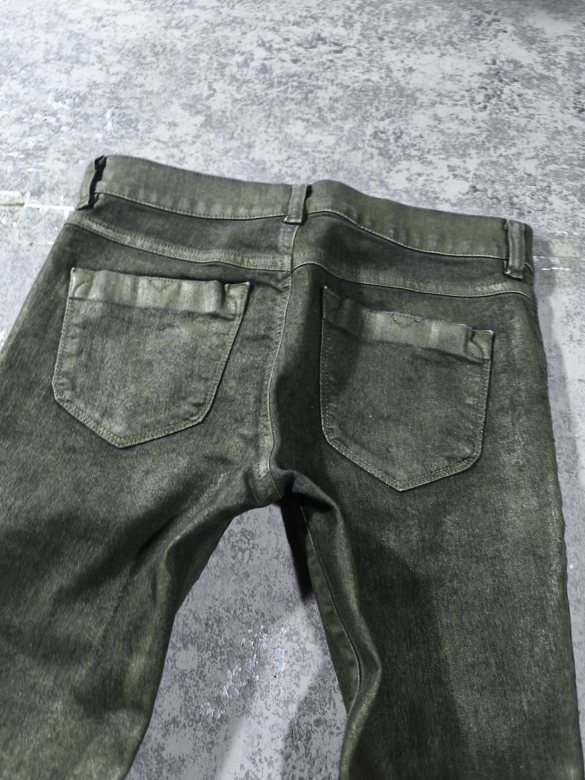 Diesel Diesel Livier Sp Jeans Waxed Coated Slime Green Skinny Size 28" / US 6 / IT 42 - 10 Thumbnail