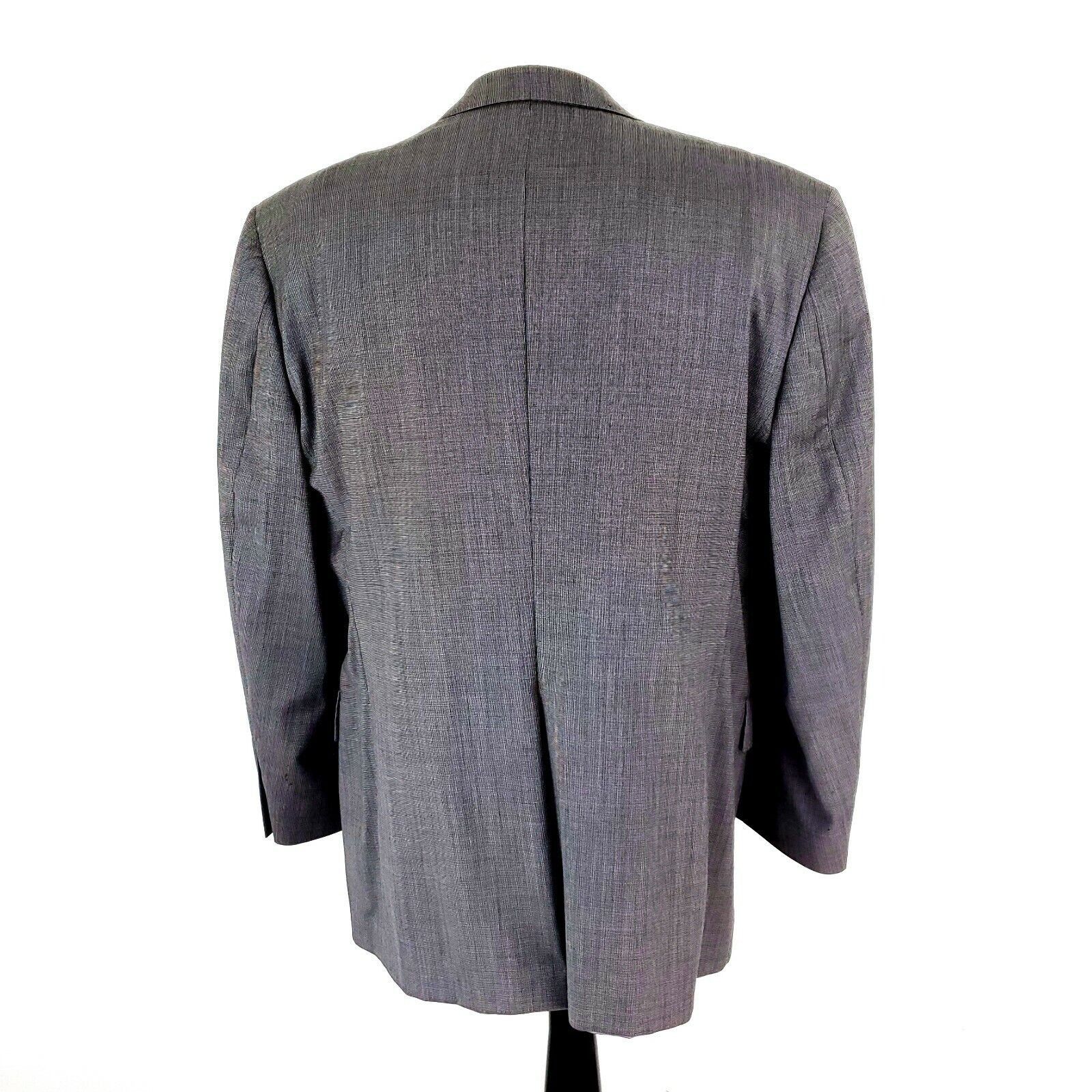 Hart Schaffner Marx Hart Schaffner Marx Wool 2 Button Blazer 42R Gray Nailshead Size 42R - 4 Thumbnail