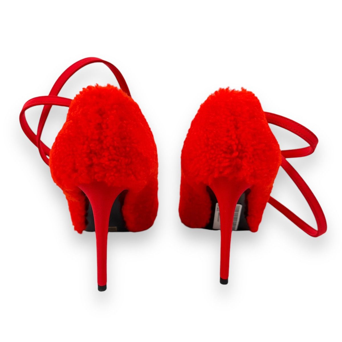 Off-White Off-White Orange Furry Zip Tie Pumps Size US 7 / IT 37 - 4 Thumbnail
