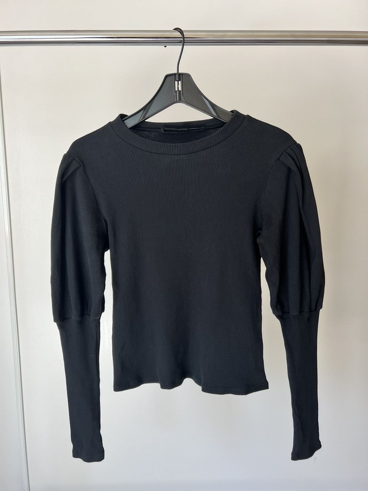 Veronica Beard Veronica Beard | Lyon Puff Sleeve Top Black Size S / US 4 / IT 40 - 1 Thumbnail