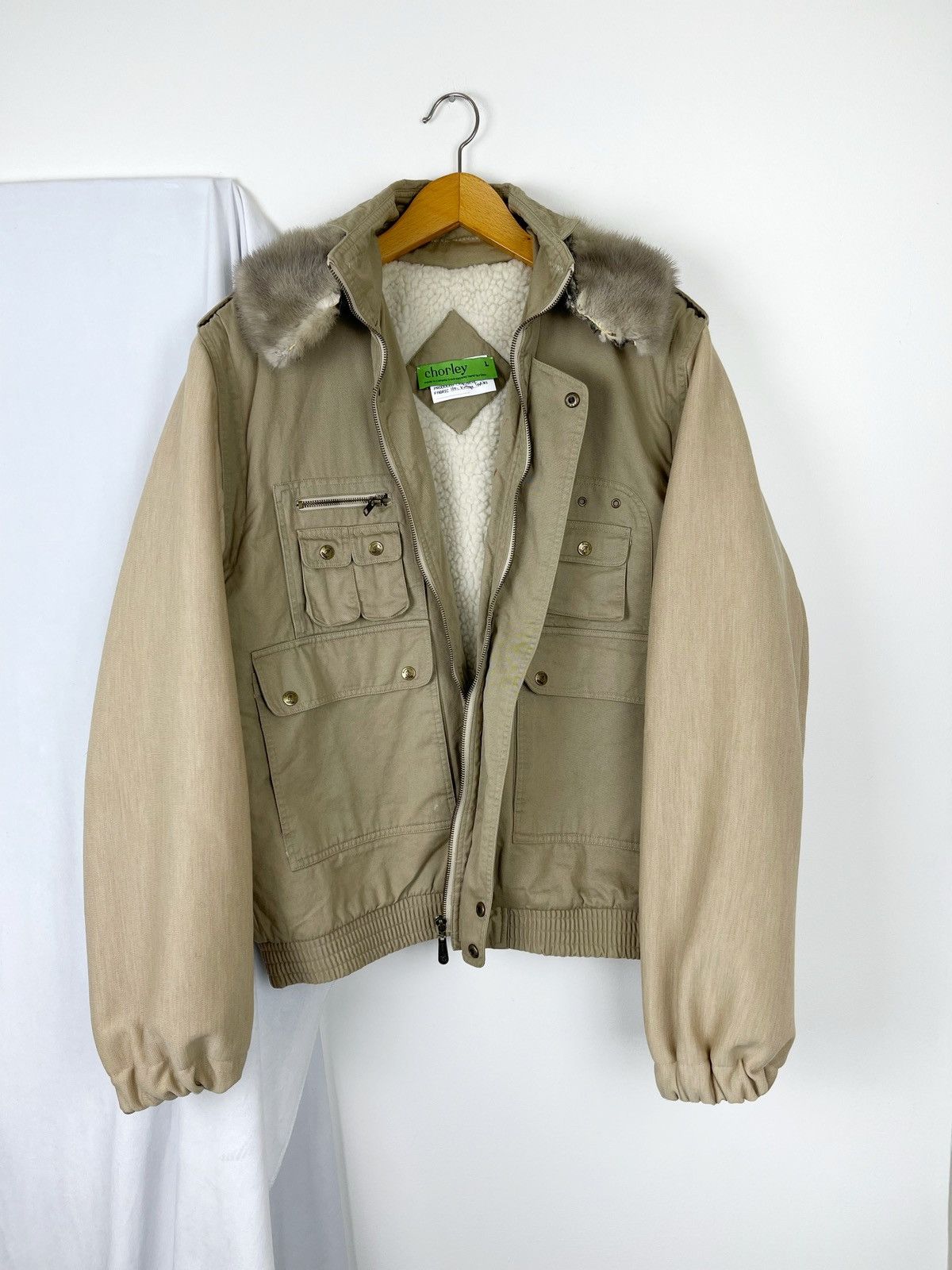 Chorley Chorley Upcycled Fur Tactical Bomber Jacket Shearling lined Size US L / EU 52-54 / 3 - 2 Thumbnail