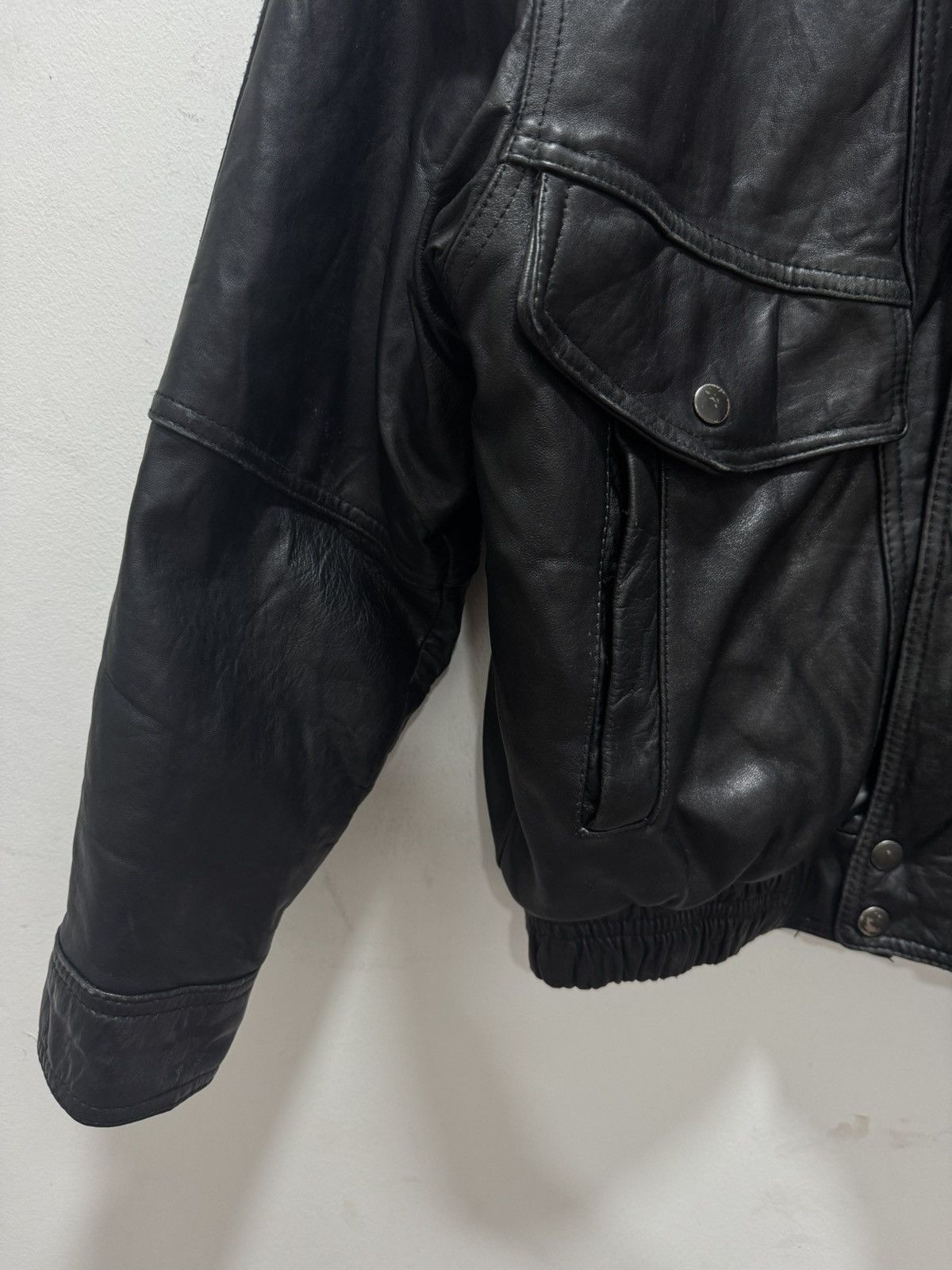 VINTAGE IBEPE JINDO DISTRESSED LEATHER JACKET