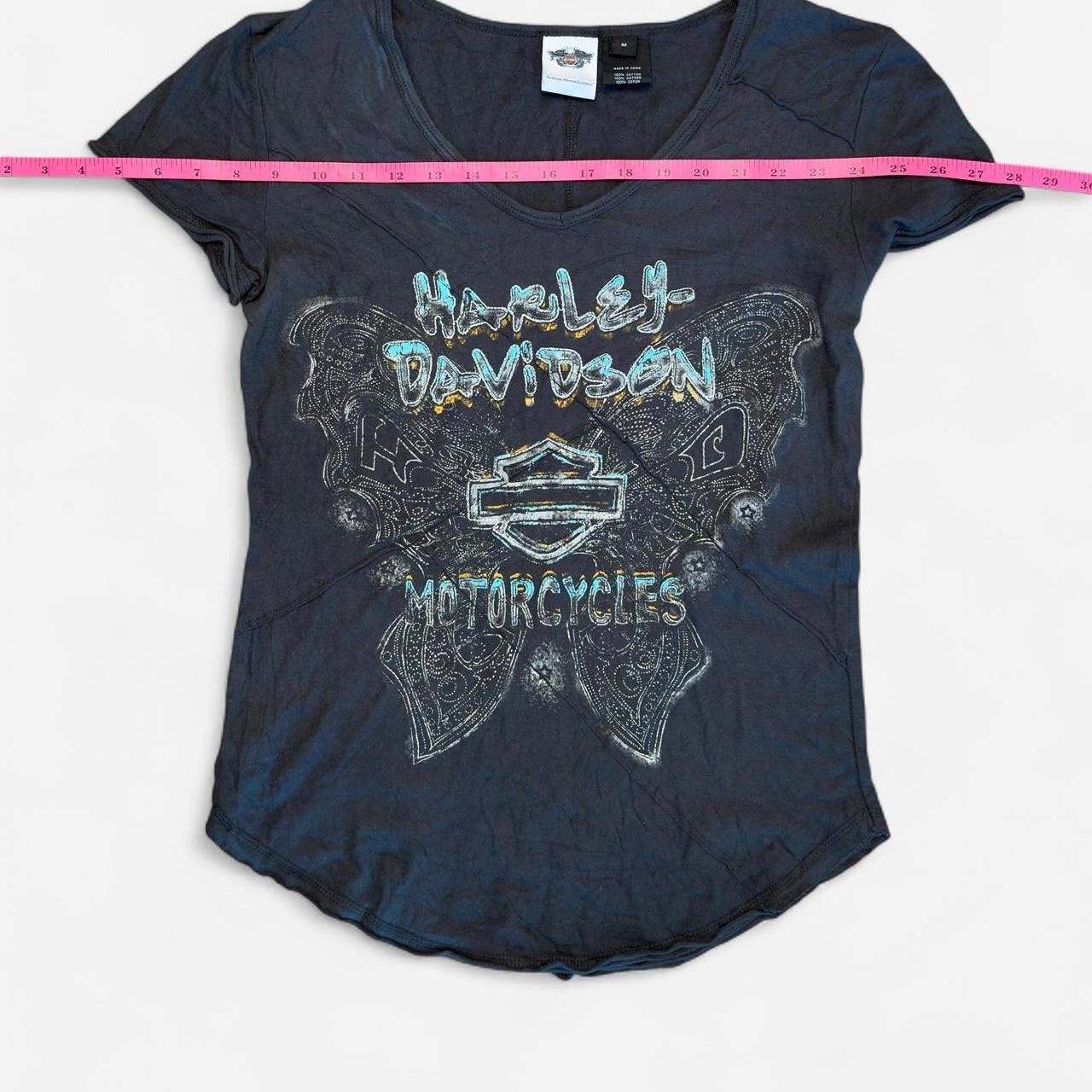 Harley Davidson Harley Davidson Women's black grey T-shirts Size ONE SIZE - 3 Thumbnail