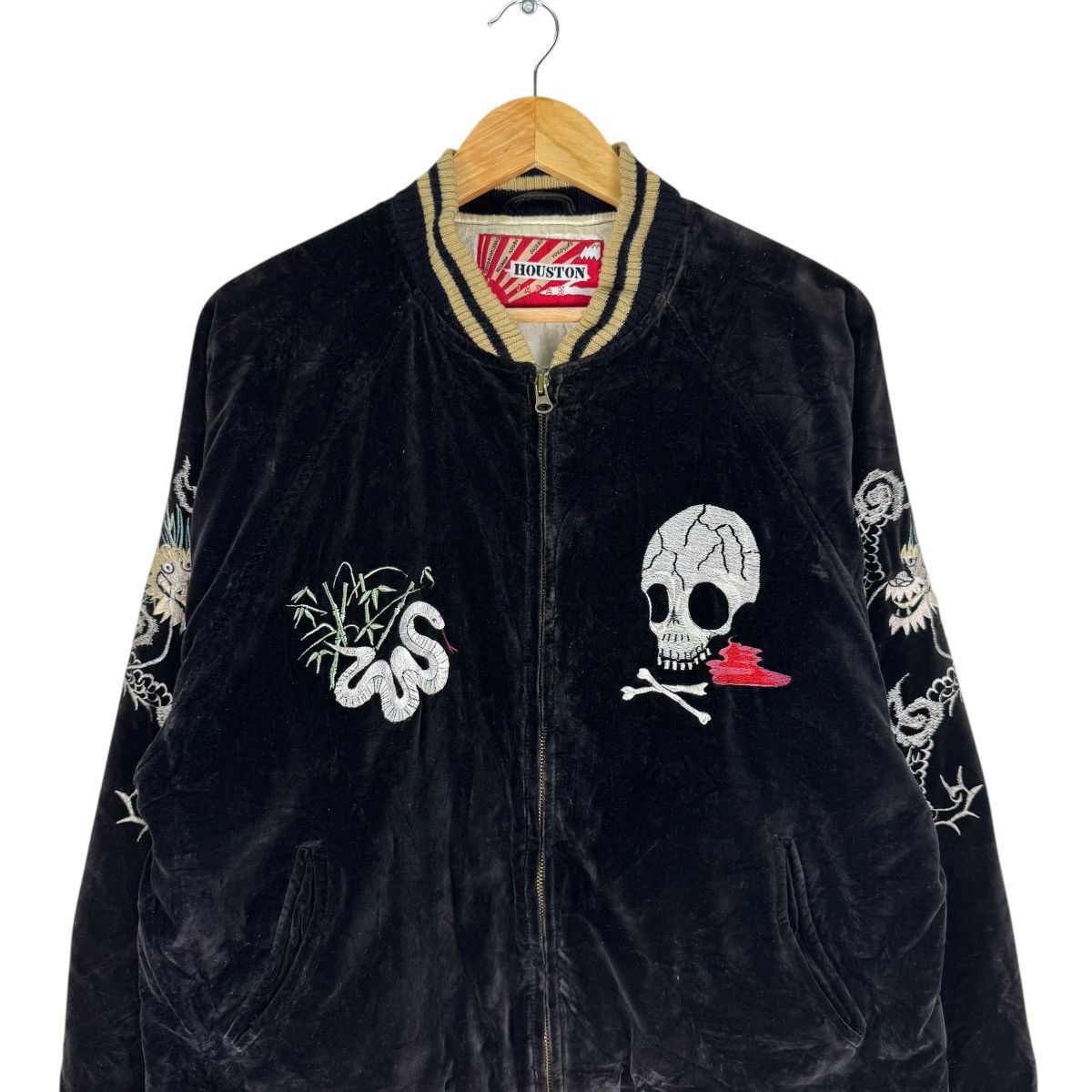 Japanese Brand ☀️HOUSTON JAPAN SPIDERWEB VELVET SUKAJAN JACKET Size US L / EU 52-54 / 3 - 4 Thumbnail