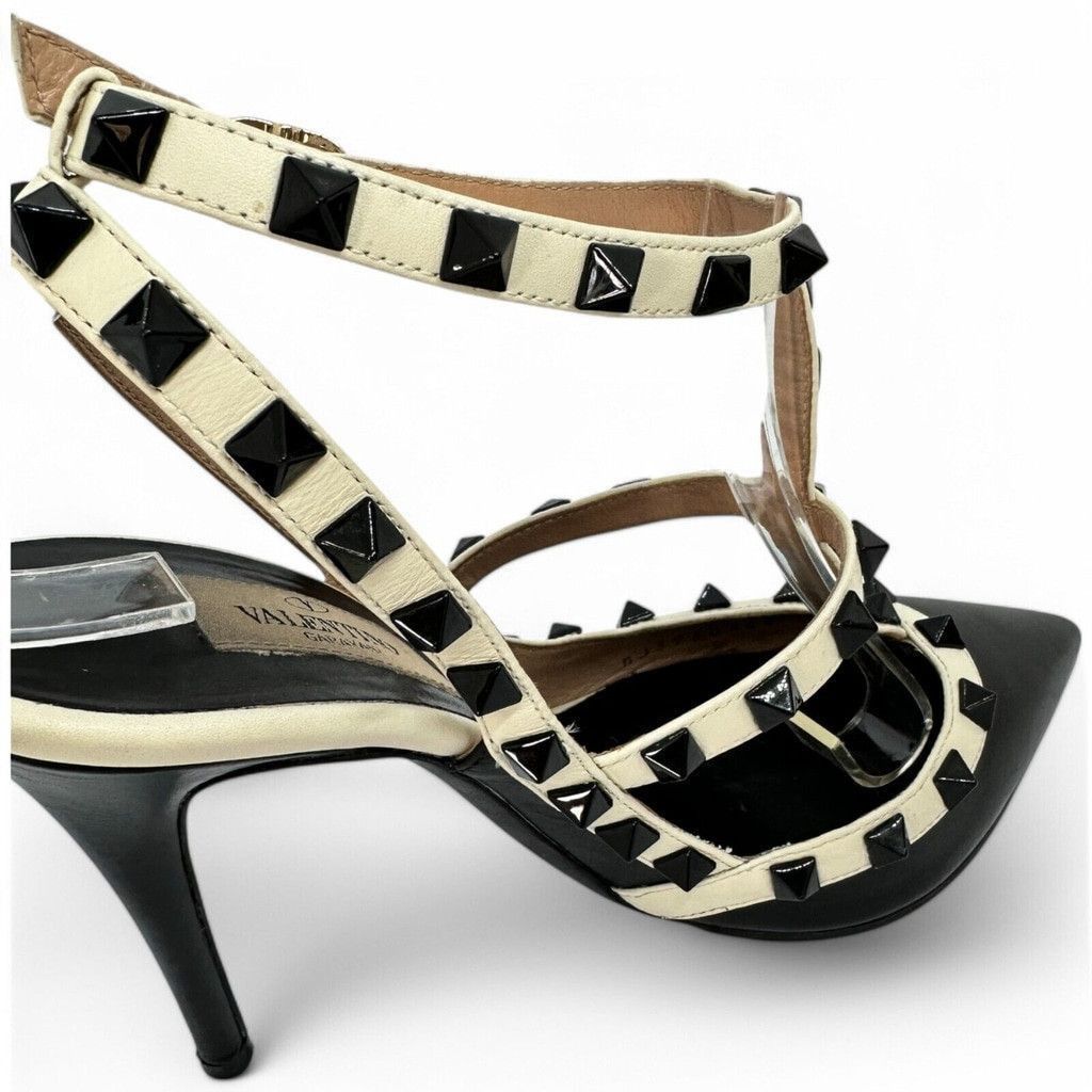 Valentino Valentino Rockstud Ankle Strap 100mm Pumps 36.5 Leather Size US 6.5 / IT 36.5 - 10 Thumbnail