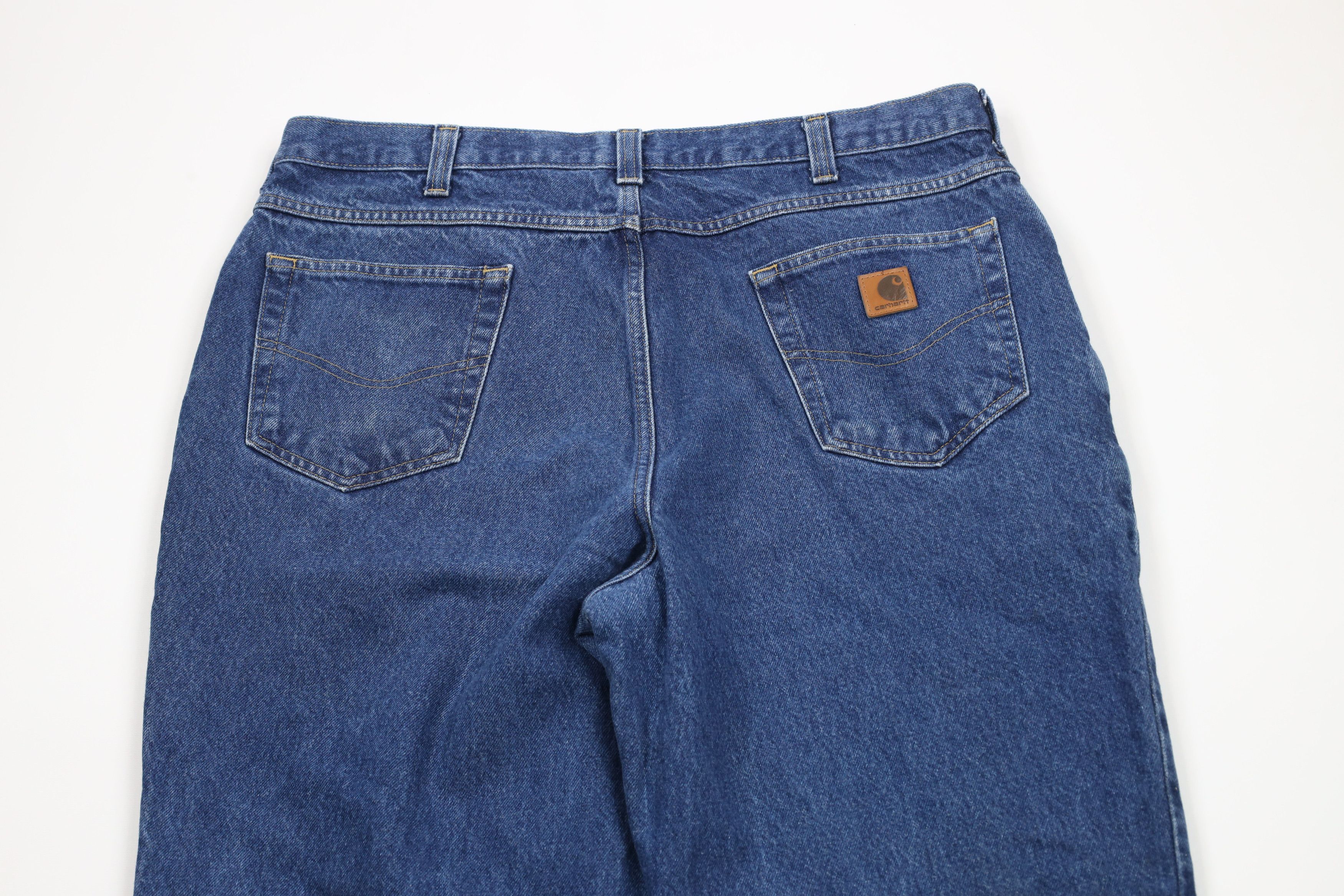 Carhartt × Vintage Vintage Carhartt Spell Out Relaxed Fit Denim Jeans Blue Size US 38 / EU 54 - 12 Thumbnail