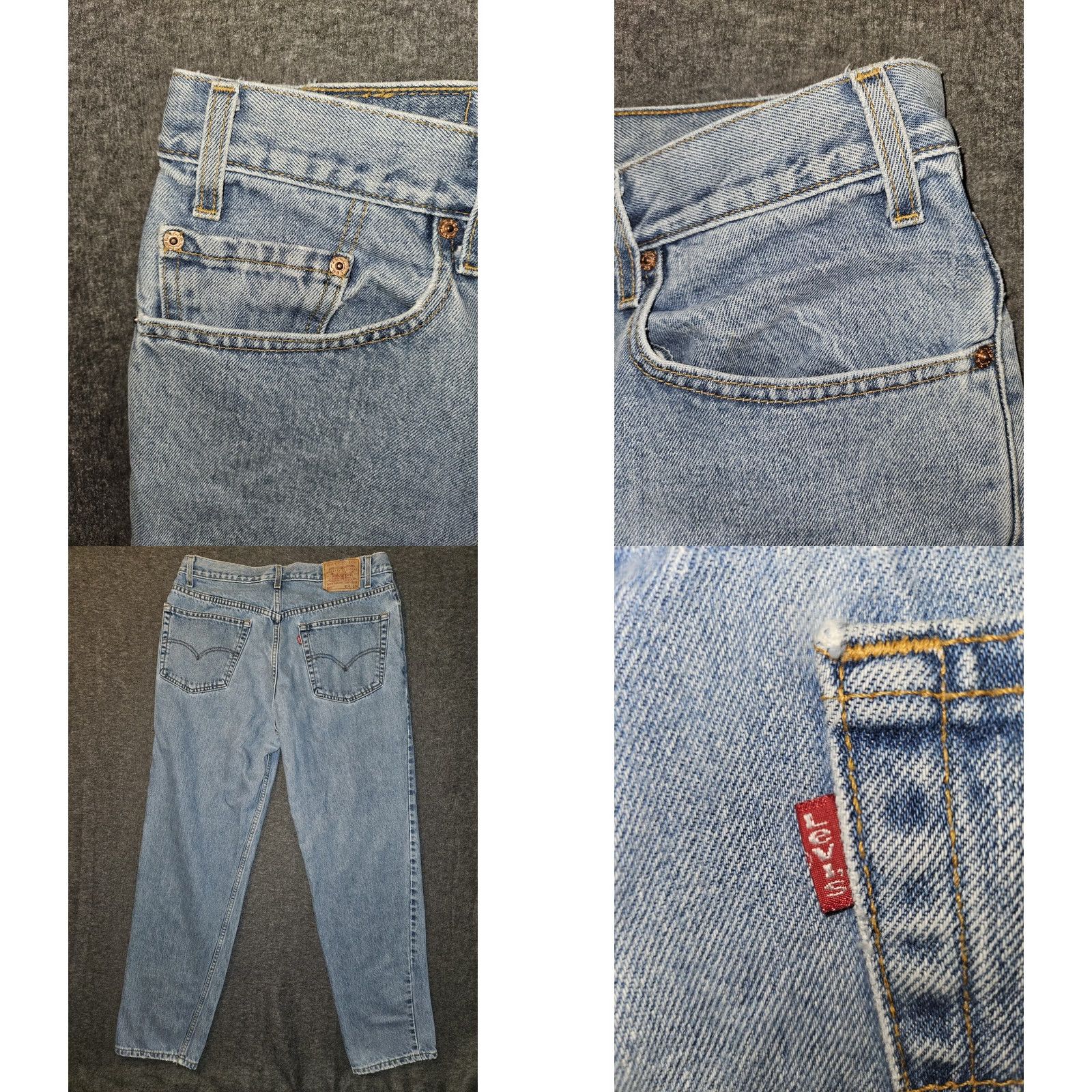Levi's VINTAGE Levi's 550 Jeans Men 38x34 Relaxed Straight 90s Grunge Blue Denim Distressed Womens? Size US 38 / EU 54 - 8 Thumbnail