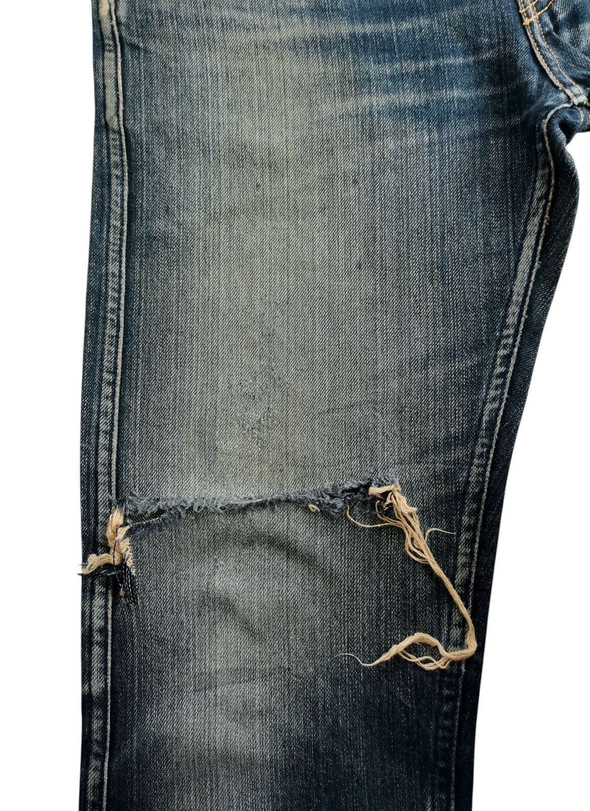 Evisu Evisu Genes Osaka Distressed Seagull Denim Vintage Wash Size US 31 - 11 Thumbnail