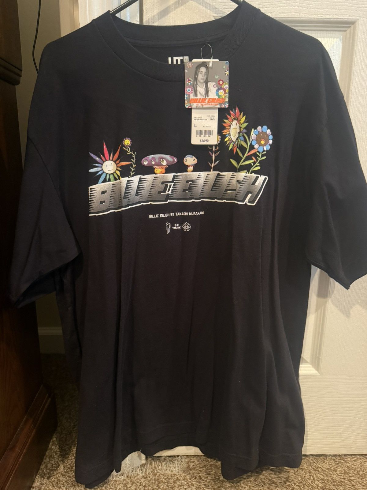 Billie Eilish × Takashi Murakami UNIQLO BILLIE EILISH TAKASHI MURAKAMI BLACK T-SHIRT Size US L / EU 52-54 / 3 - 1 Thumbnail