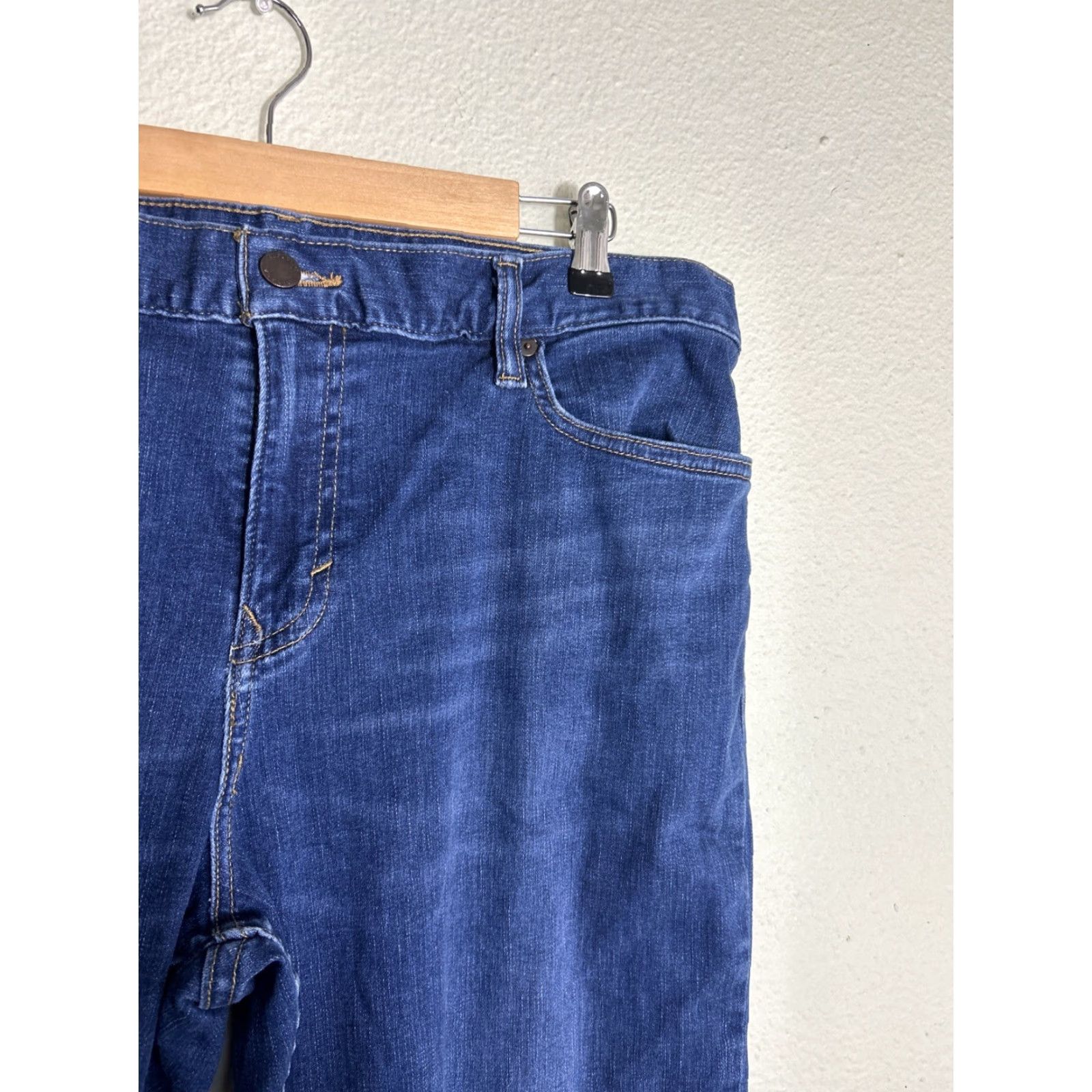 Banana Republic BANANA REPUBLIC Jeans Skinny Leg Dark Wash Blue Denim Men 34x32 Regular Inseam 32" Size US 34 / EU 50 - 5 Thumbnail