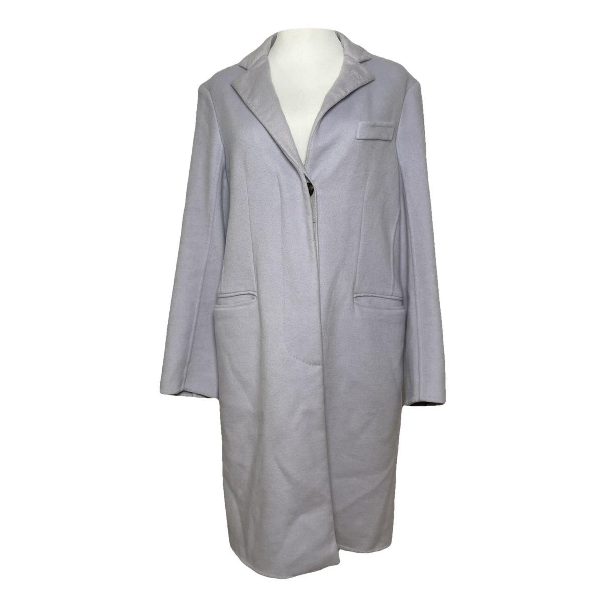 Giorgio Armani Grey Wool Trench Coat Size L / US 10 / IT 46 - 1 Thumbnail