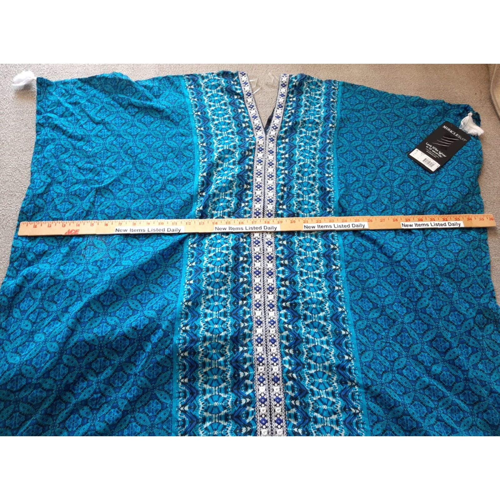 Vintage Miraclesuit Womens Medium M Blue Top Women M Blue Size ONE SIZE - 5 Thumbnail