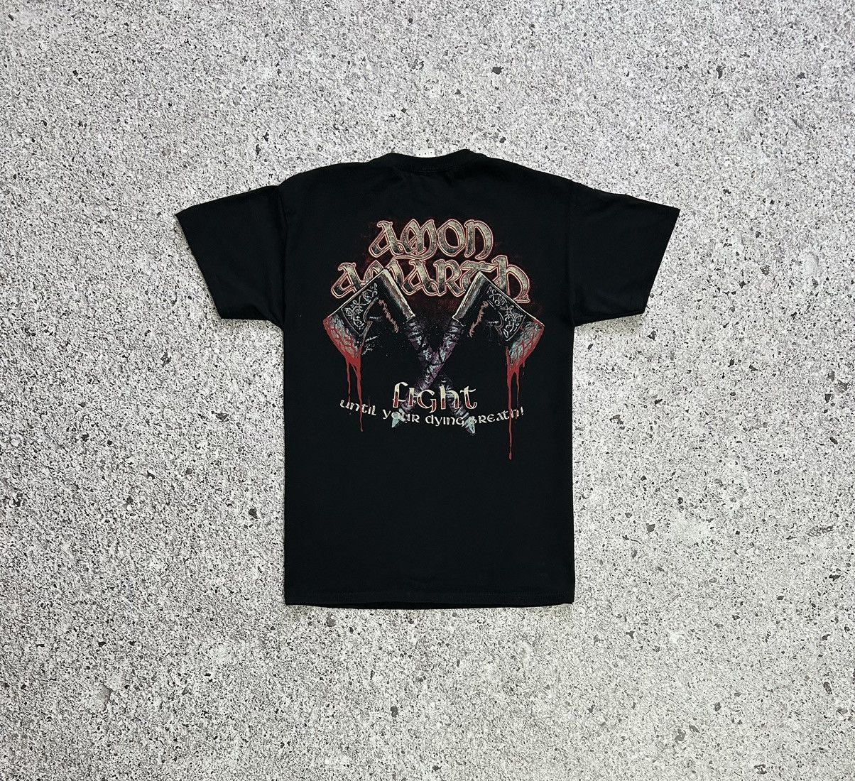Band Tees × Vintage 2000’s Amon Amarth Fight Until Your Dying Breath T-Shirt Size US M / EU 48-50 / 2 - 4 Thumbnail
