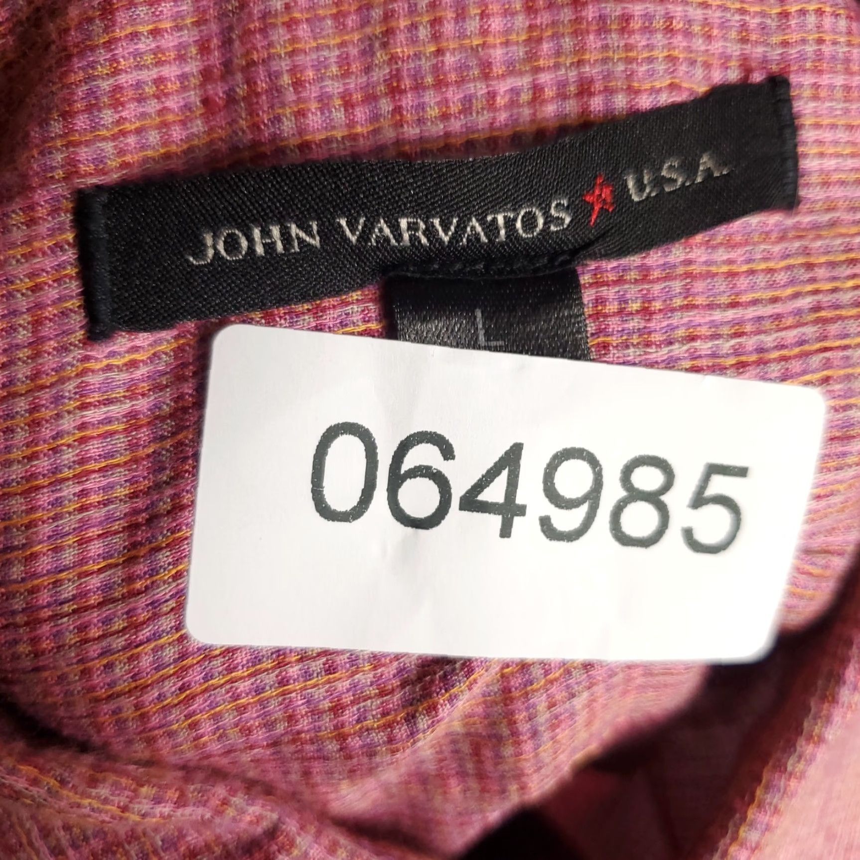John Varvatos John Varvatos Shirt Mens L Red Button-Up Short Sleeve Casual Formal Vintage No Size US L / EU 52-54 / 3 - 7 Thumbnail
