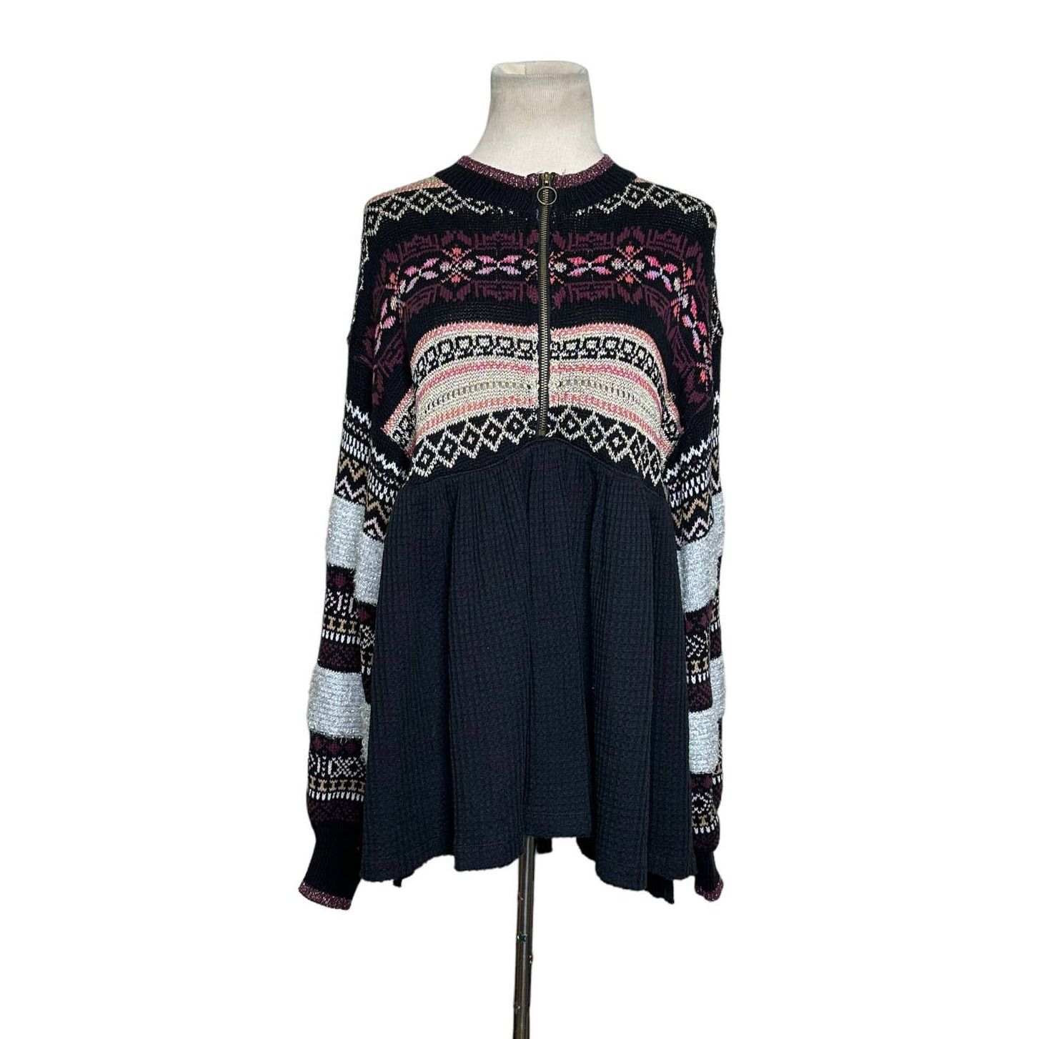 Free People Free People Black Cozzy Cottage Sweater Size Small Size S / US 4 / IT 40 - 4 Thumbnail