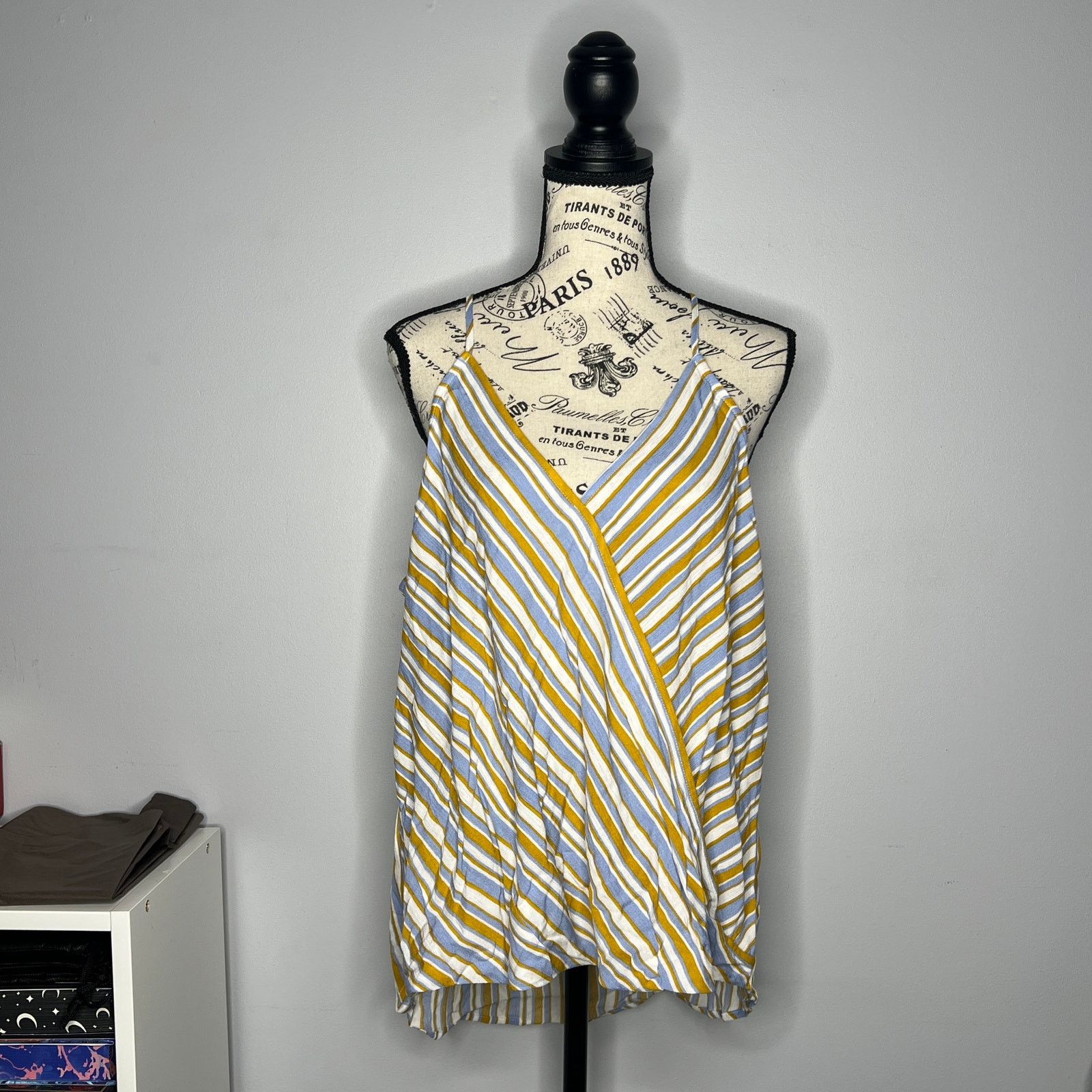 Other Mac Surplice Top - Stitch Fix Striped Faux Wrap Tank Blouse Size XL / US 12-14 / IT 48-50 - 12 Thumbnail