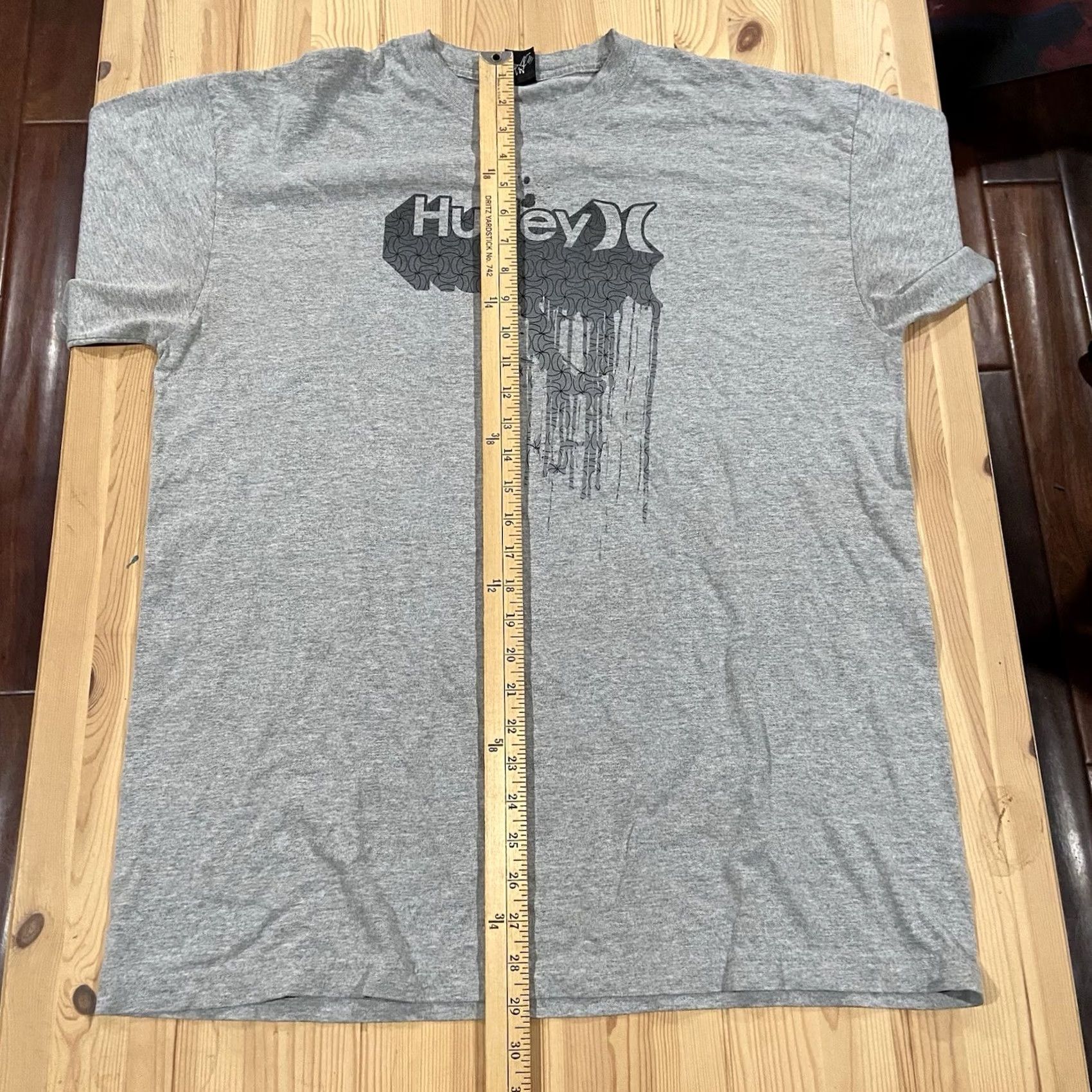 Hurley VINTAGE Hurley T-Shirt Gray Grunge 90s Y2K Skate Surf Short Sleeve Crew Neck XL Men Size US XL / EU 56 / 4 - 4 Thumbnail
