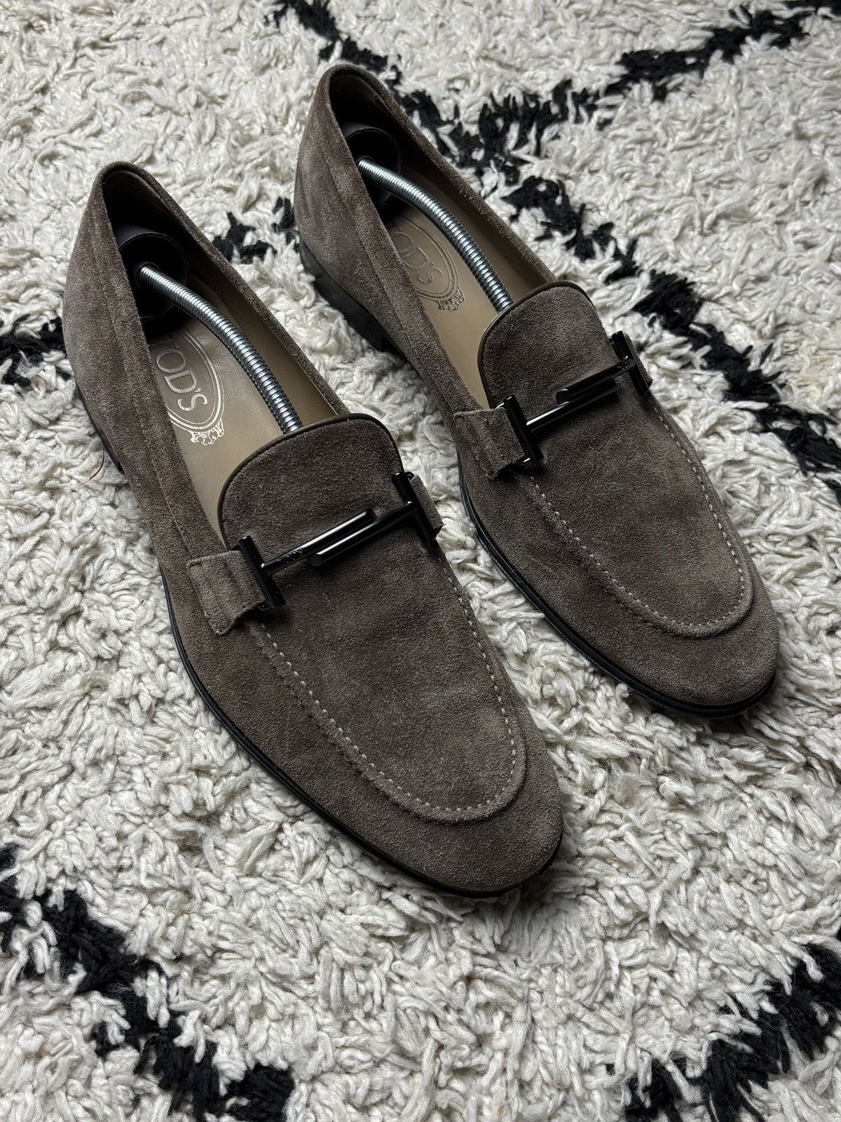 Tod's Tod’s Suede Loafers Vintage Double T Mocassino Leather Size US 8 / EU 41 - 1 Thumbnail