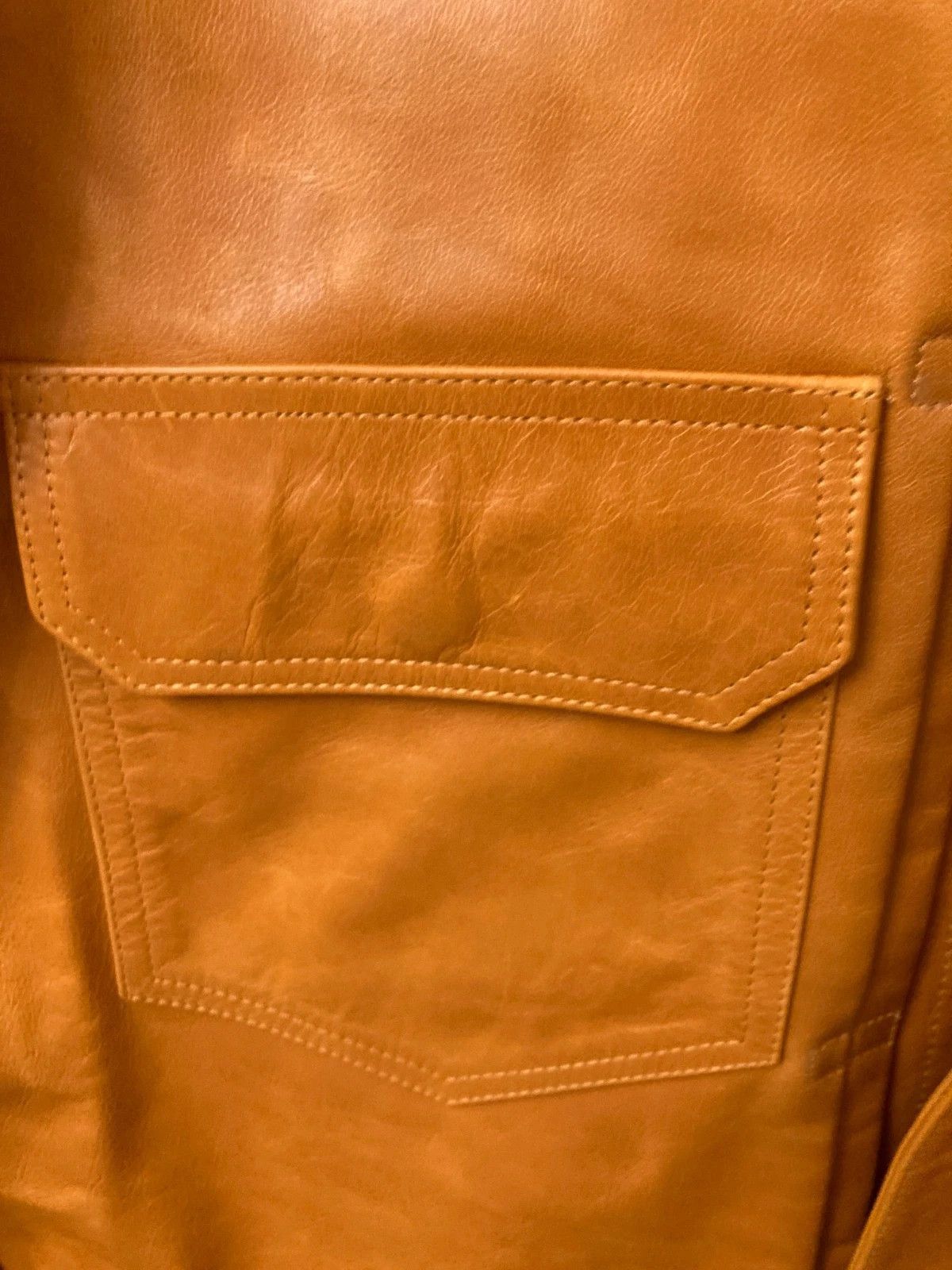 clothsurgeon Leather Jacket Orange Medium/Large Made in England Size US M / EU 48-50 / 2 - 18 Thumbnail