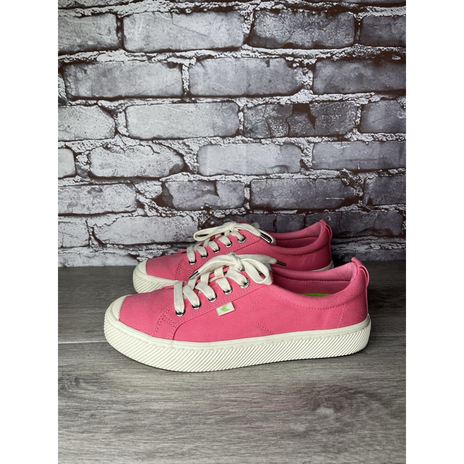 Frescobol Carioca Cariuma OCA Pink Lemonade Canvas Sneakers Shoes Women Sz 9M Size US 9 / EU 42 - 20 Thumbnail
