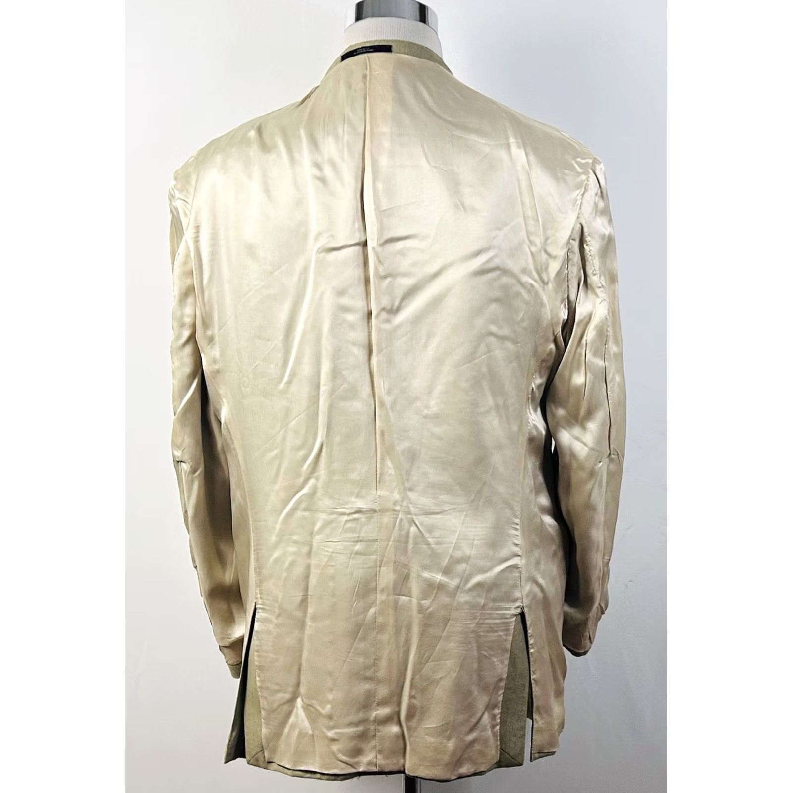 Joseph Abboud Joseph Abboud Sport Coat Beige 46L Silk Wool Blend Double Button Double Vented Jacket Mens Regular Coat Size US XS / EU 42 / 0 - 8 Thumbnail