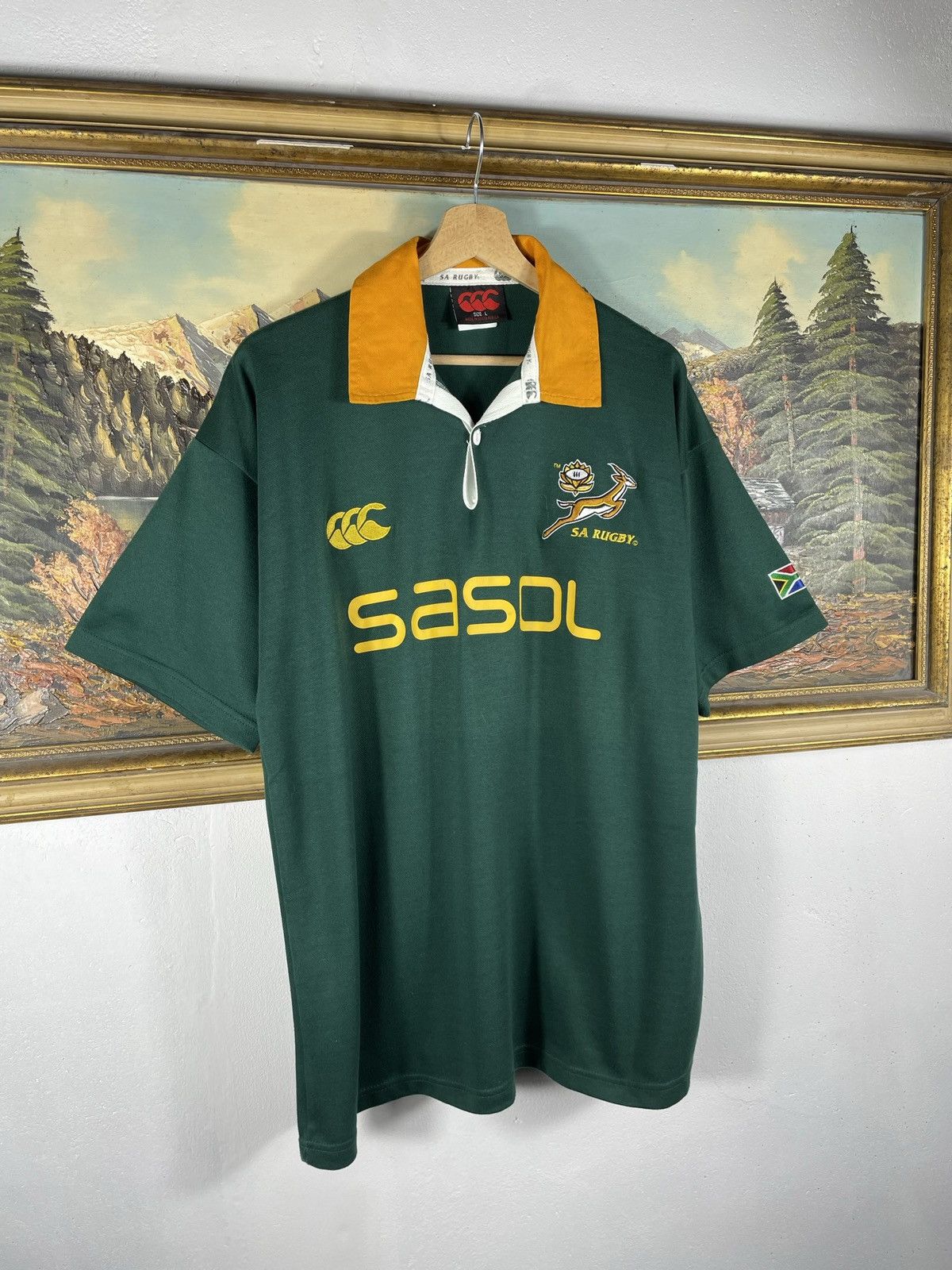 Canterbury of New Zealand × Vintage Vintage Retro Y2k 00s South Africa National Team Rugby Size US L / EU 52-54 / 3 - 3 Thumbnail